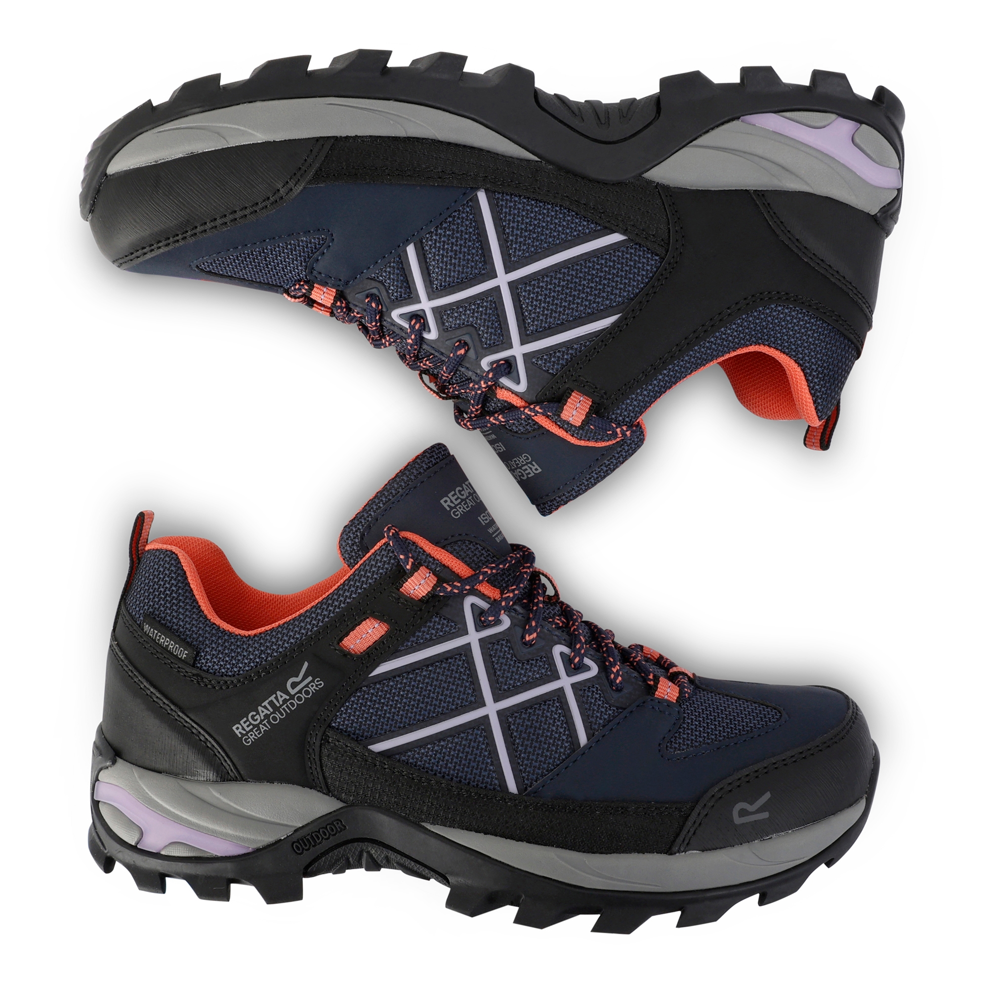 Women's Samaris III Low Walking Shoes | Navy Lilac Satsuma