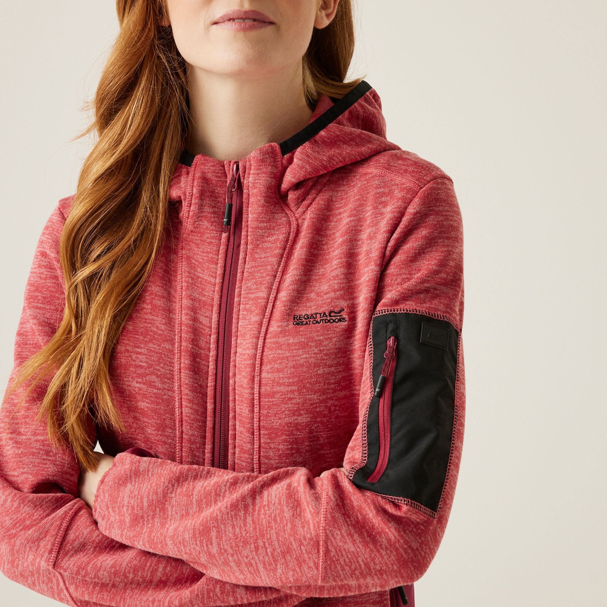 Women's Kemilia Full Zip Fleece | Mineral Red Rumba Red
