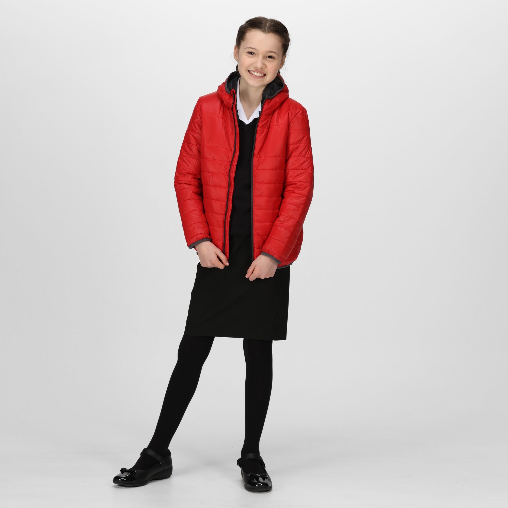 Kids' Stormforce Thermal Insulated Hooded Jacket | Classic Red