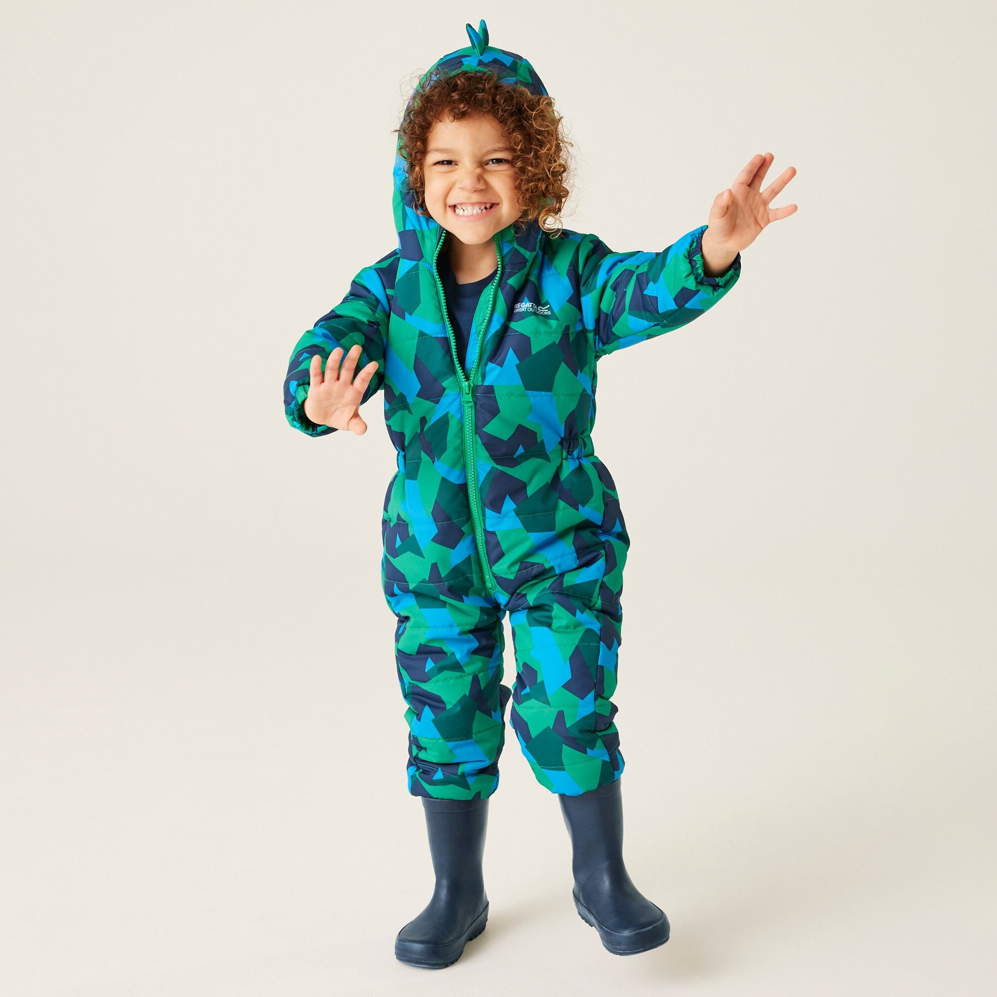 Kids' Penrose Puddle Suit | Hydro Blue Geo Camo