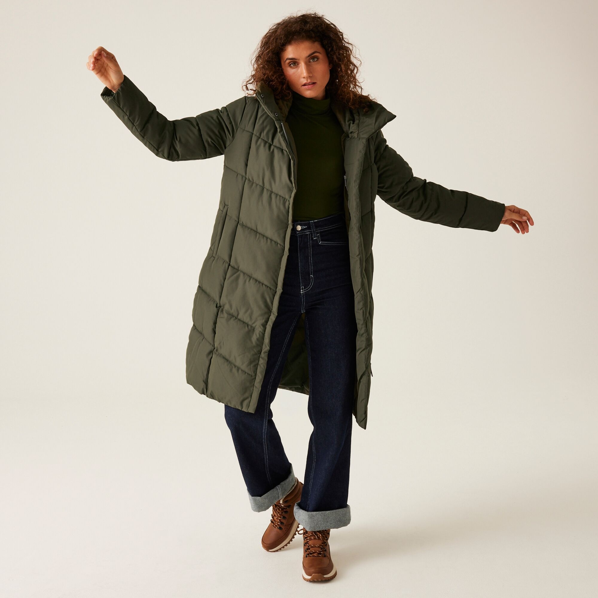 Women's Nurie Quilted Jacket | Dark Khaki