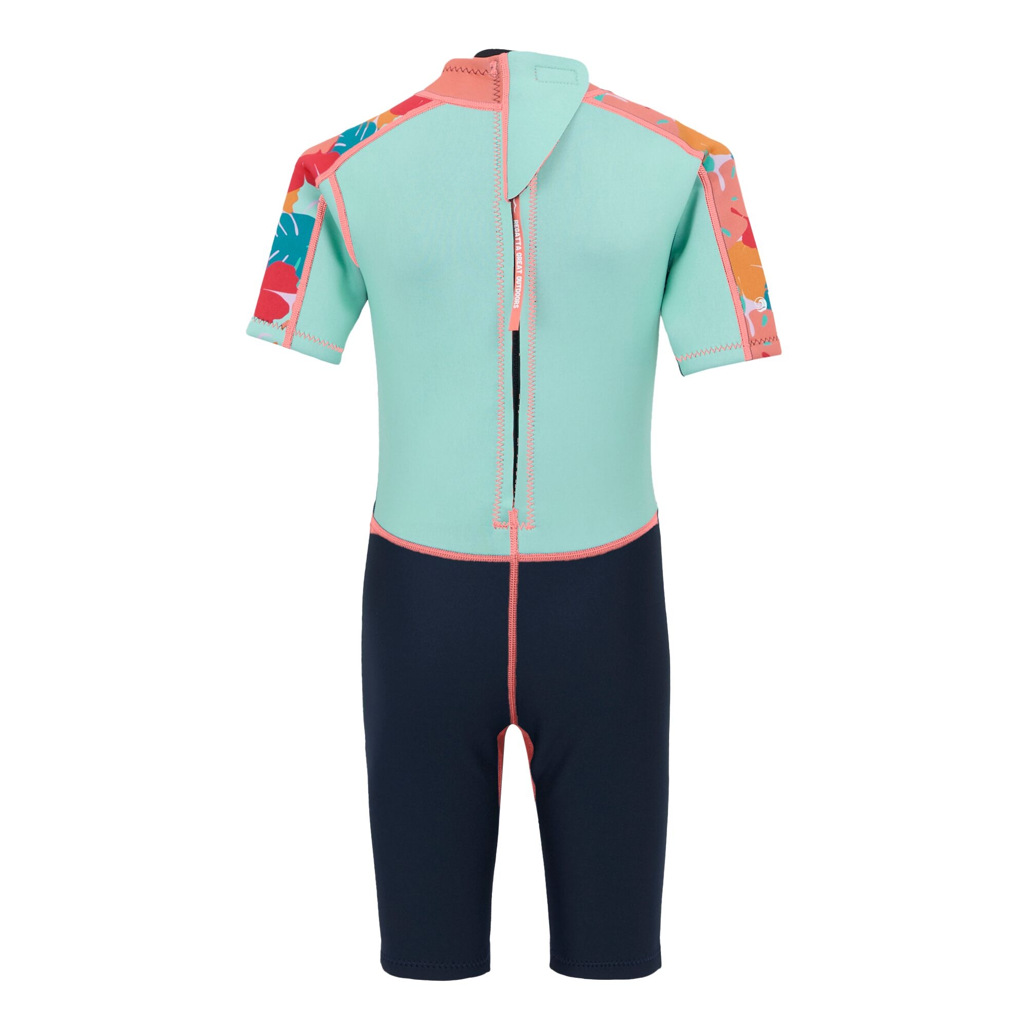 Kids' Wetsuit  | Tropical Leaf Aruba Blue Navy