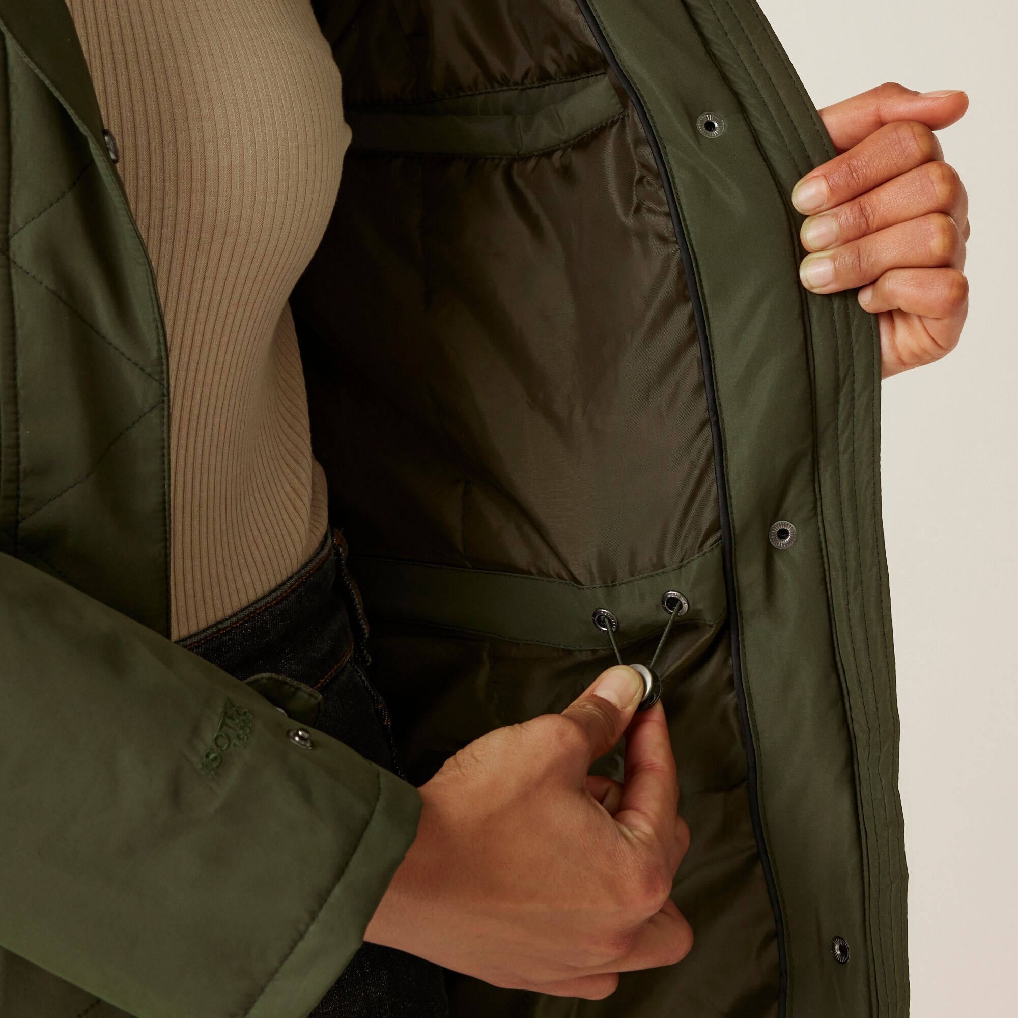 Women's Sabinka II Fur Trim Parka Jacket | Dark Khaki