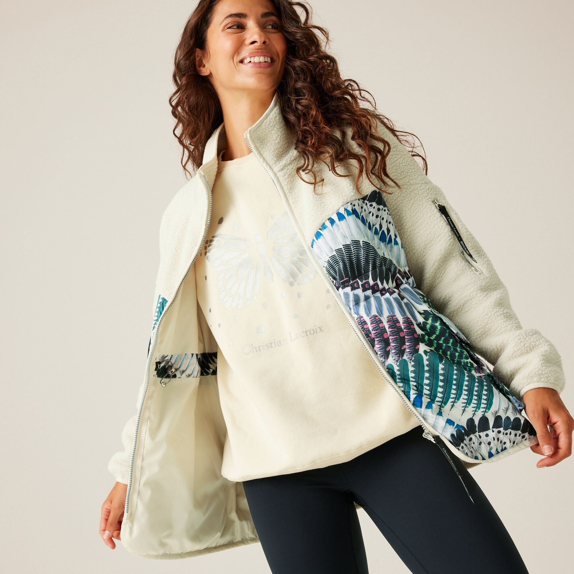 Christian Lacroix - Women's Arrigas Hybrid Jacket | Prete Moi Ta Plume Light Vanilla