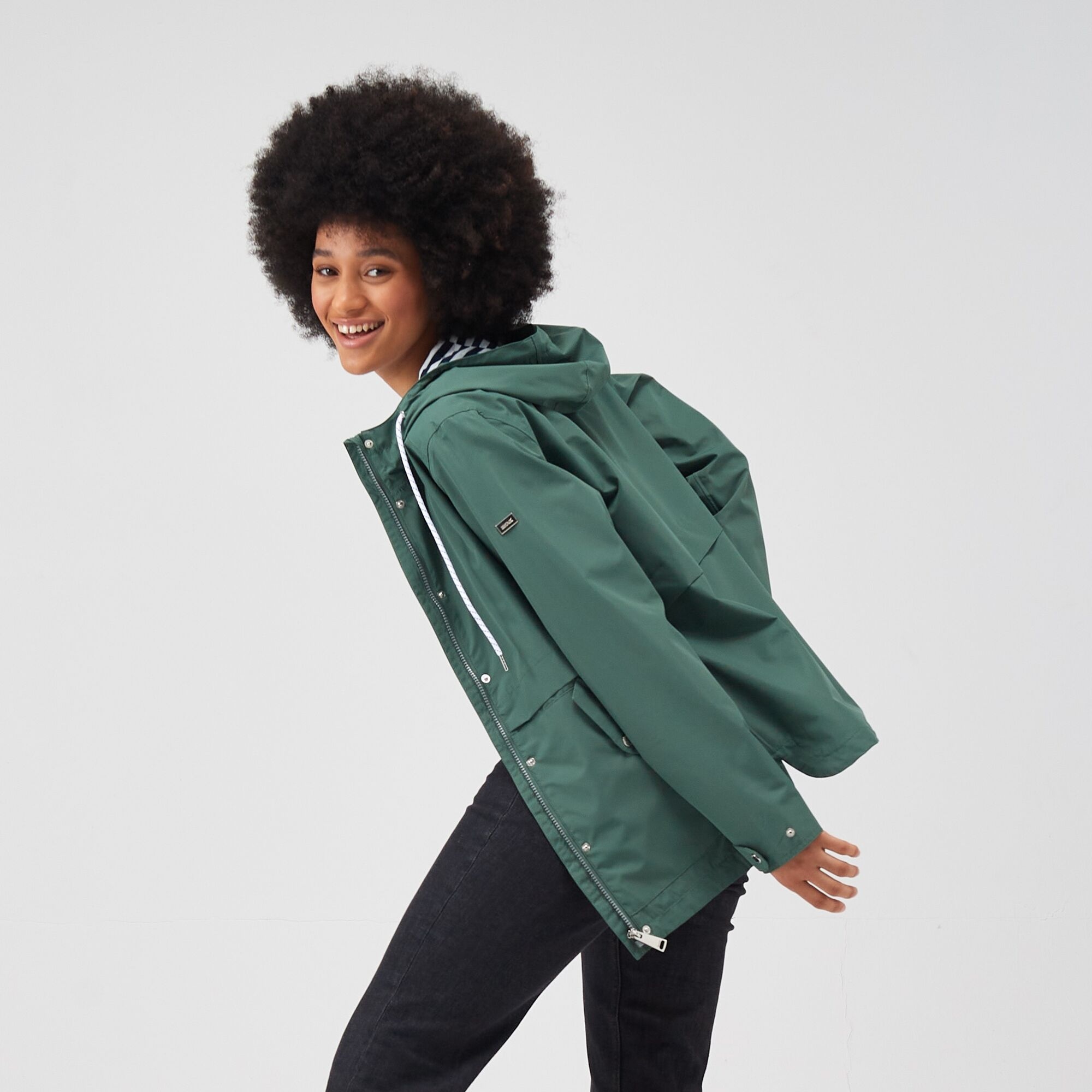 Women's Bayla Waterproof Rain Jacket | Dark Forest Green