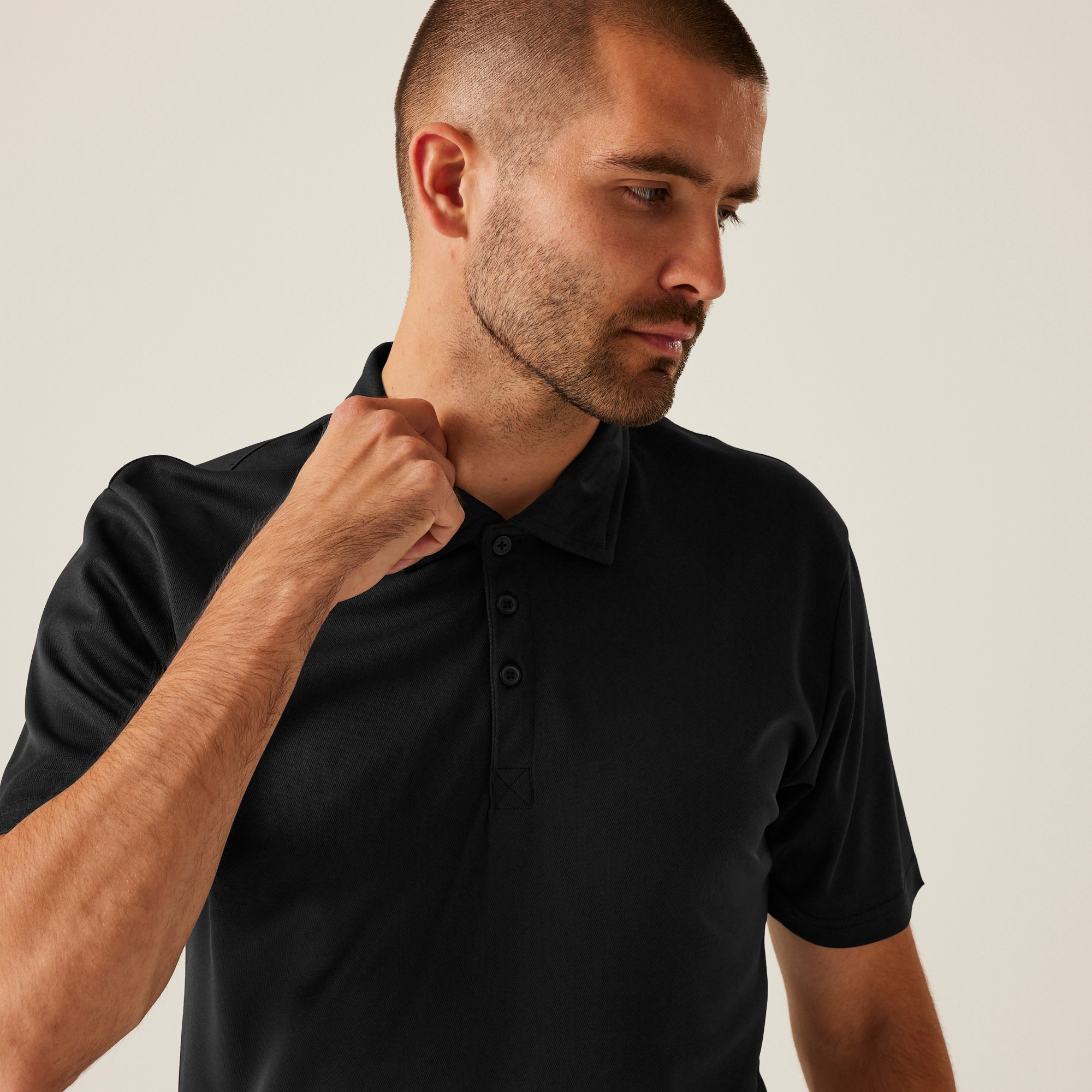 Men's Honestly Made 100% Recycled Polo Shirt | Black
