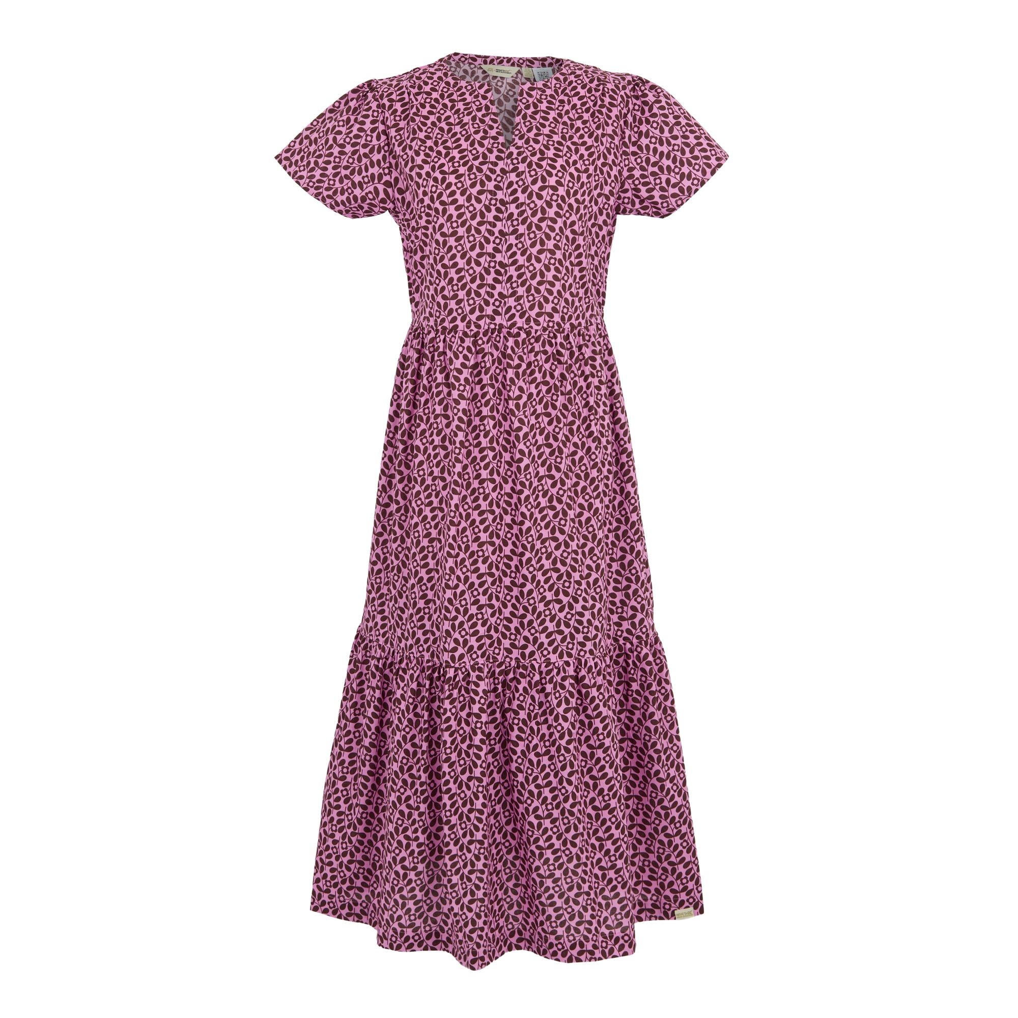 Orla Kiely Tiered Midi Dress | Jasmine Flower Lilac