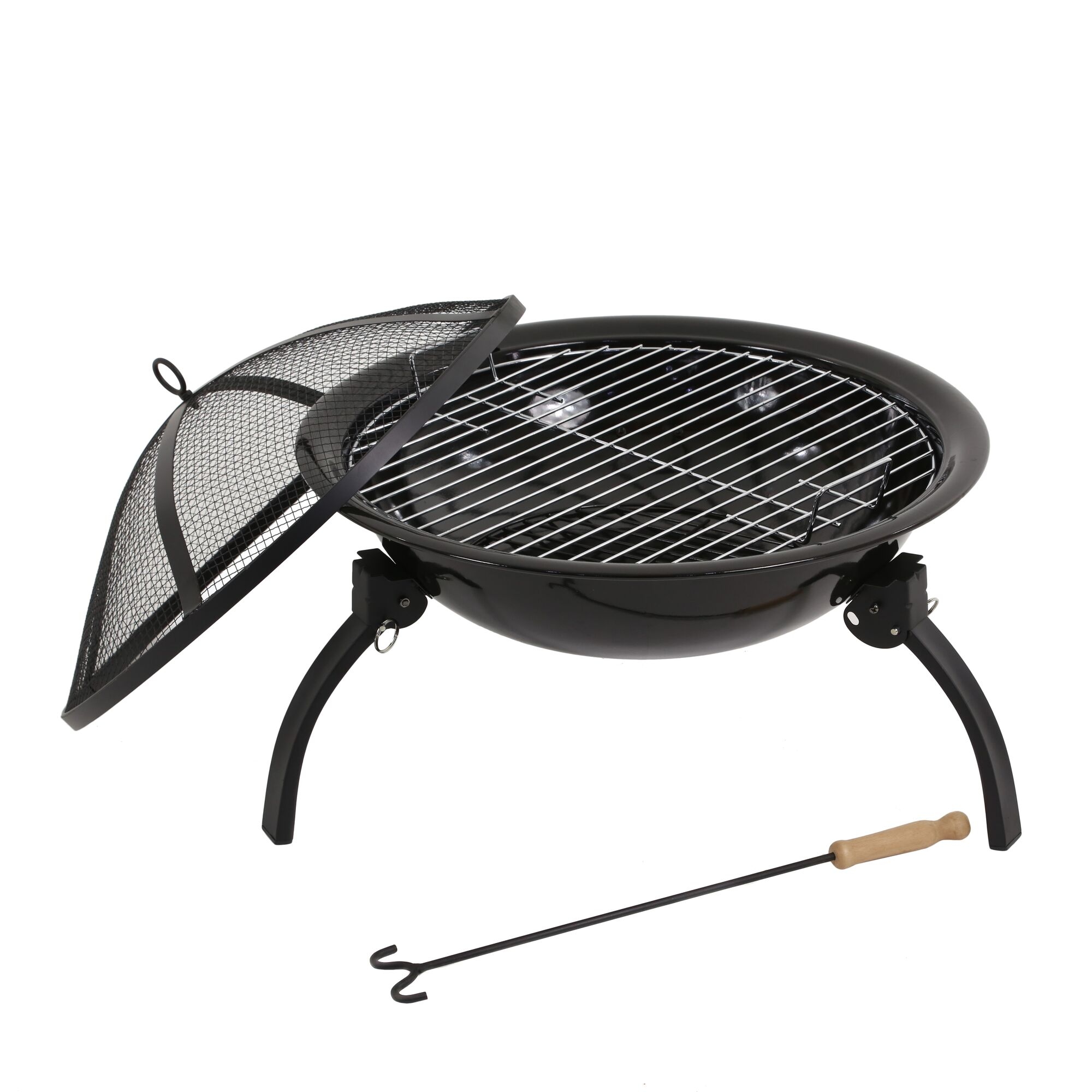 Firepit with Guard | Black