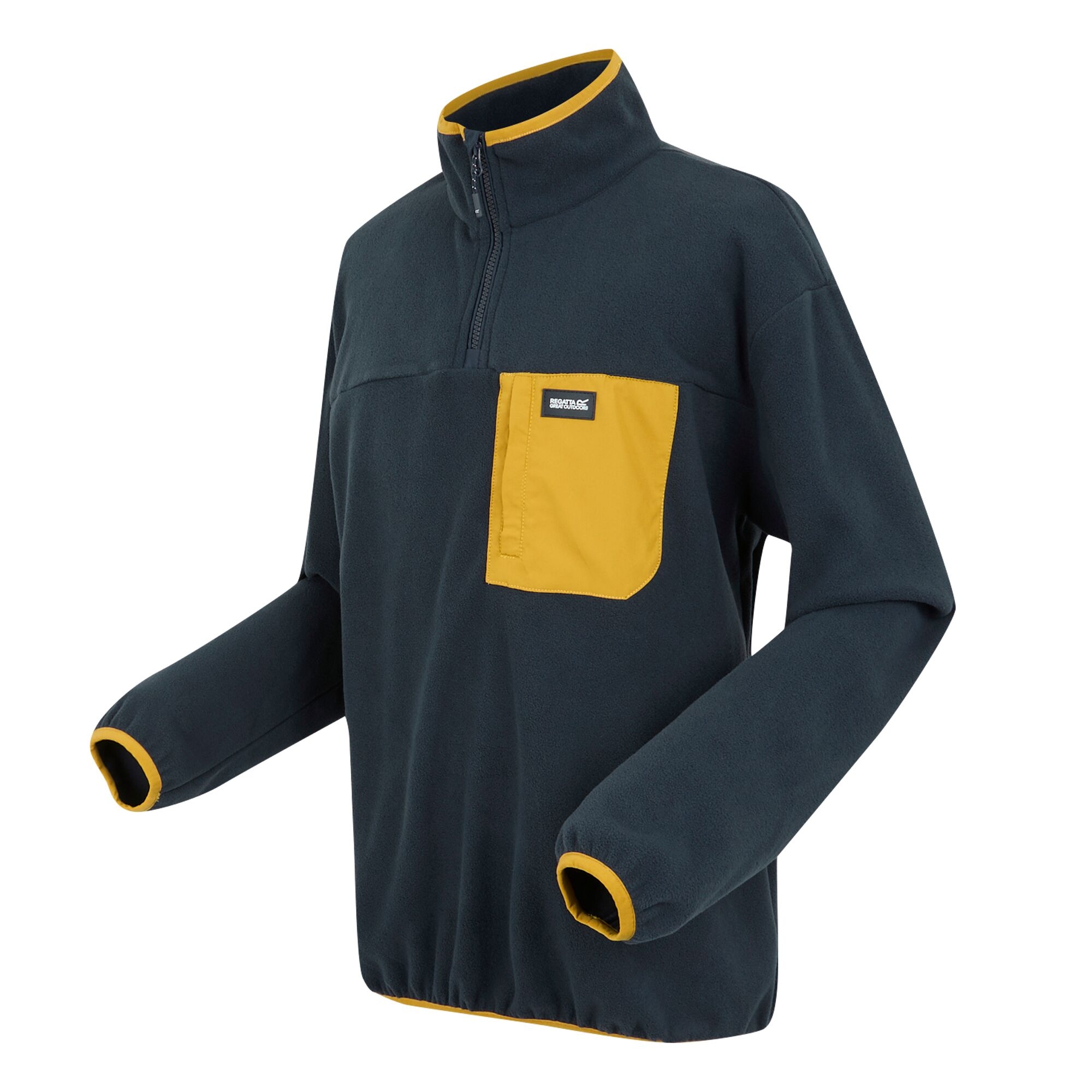 Men's Frankie Half Zip Fleece | Navy Mustard