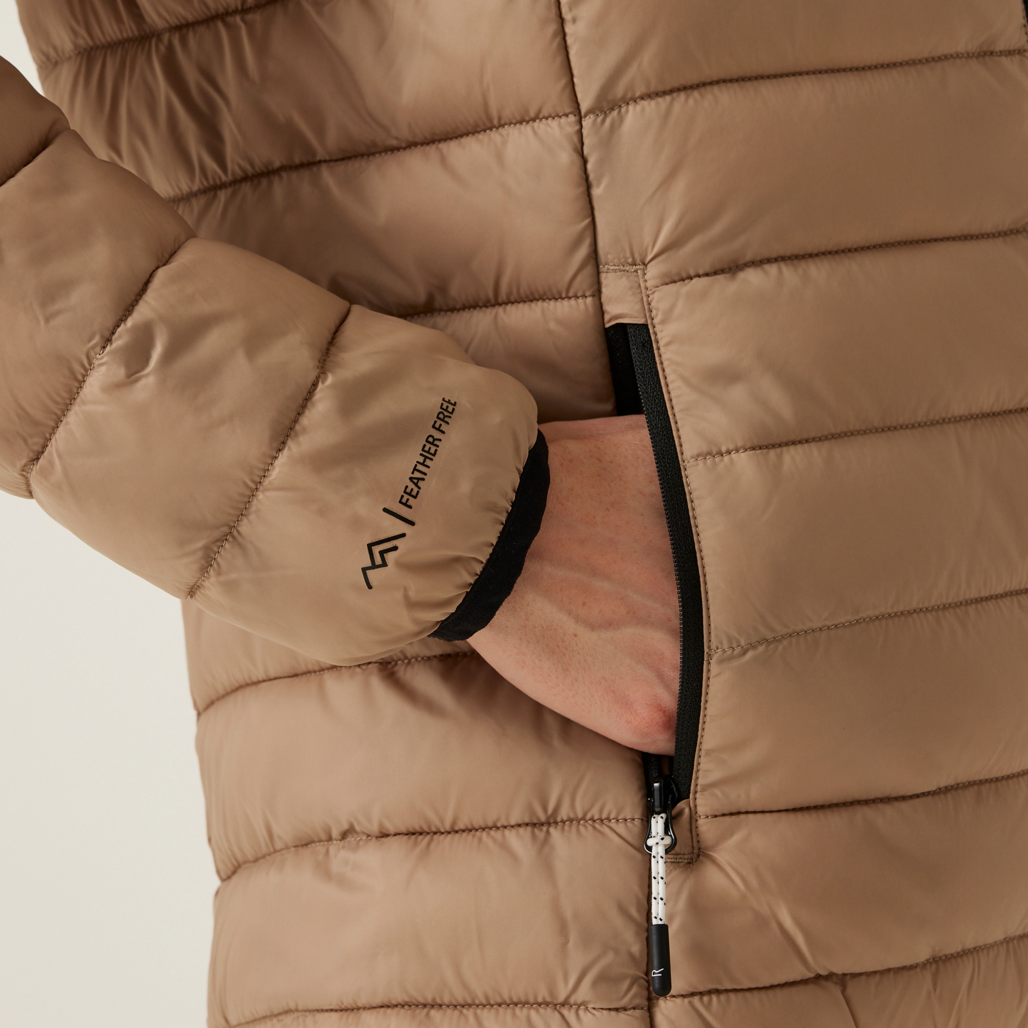 Women's Hooded Marizion Quilted Jacket | Warm Taupe Bueno