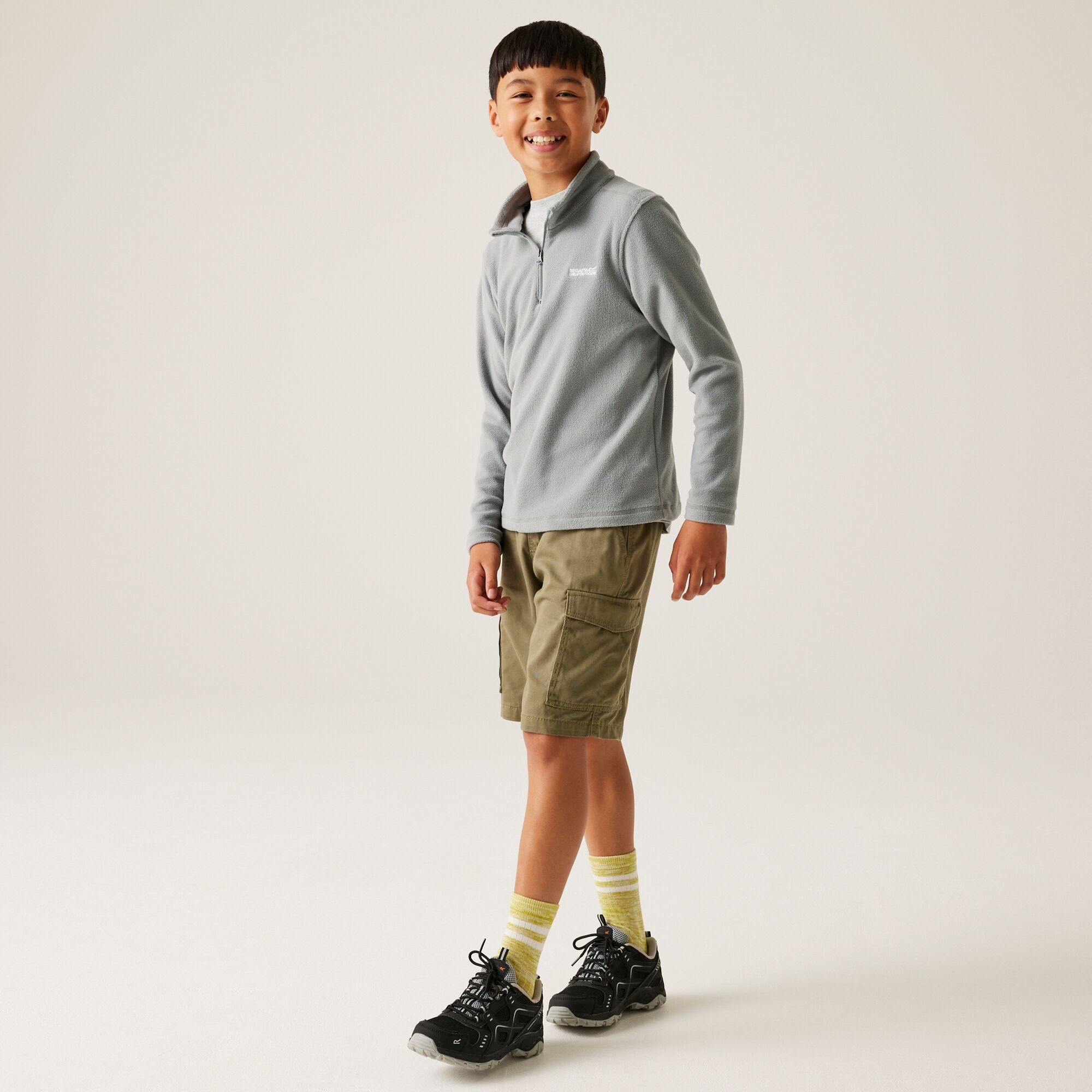 Kids' Hot Shot II Half Zip Fleece | Cloudy Grey