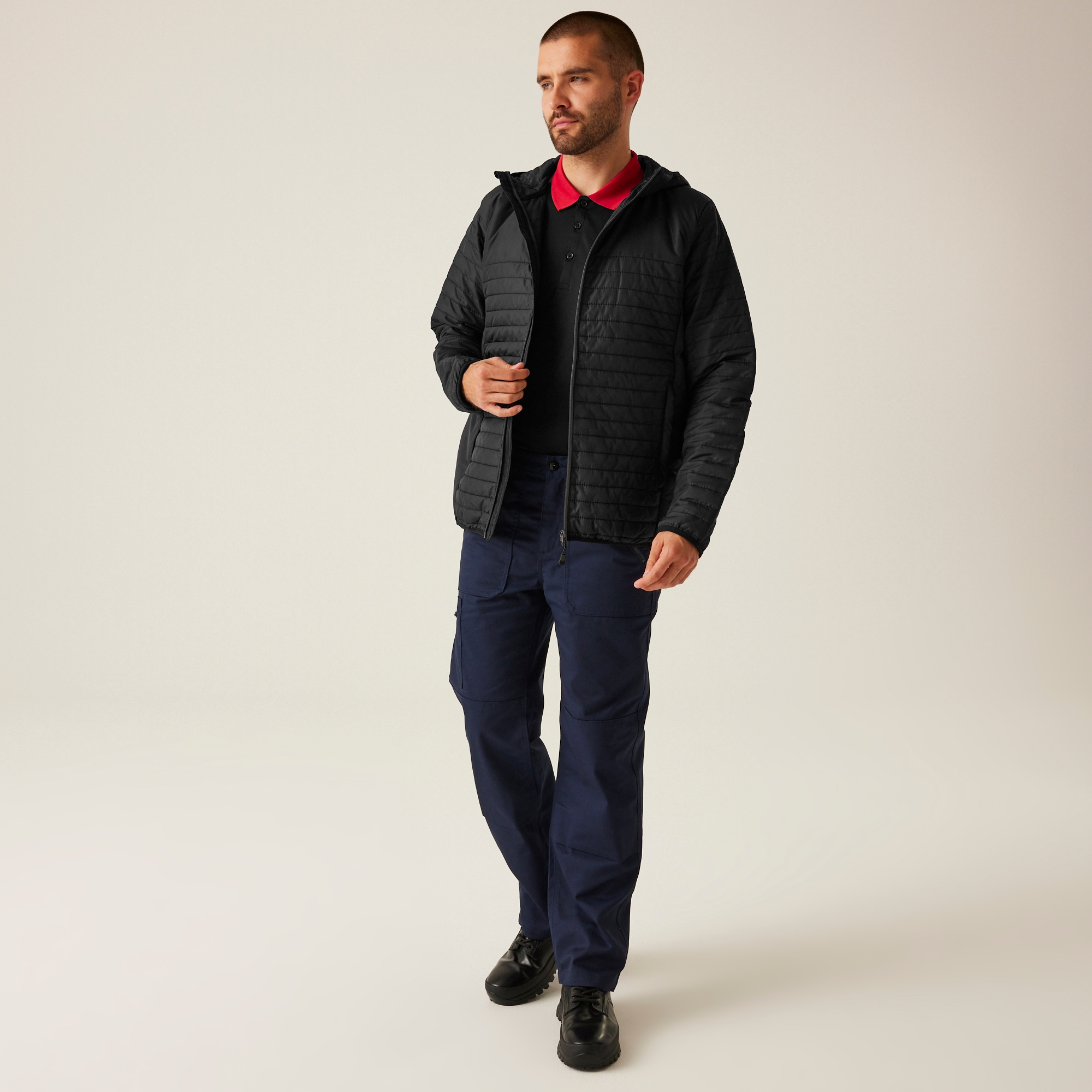 Men's Honestly Made 100% Recycled Insulated Hooded Jacket | Black