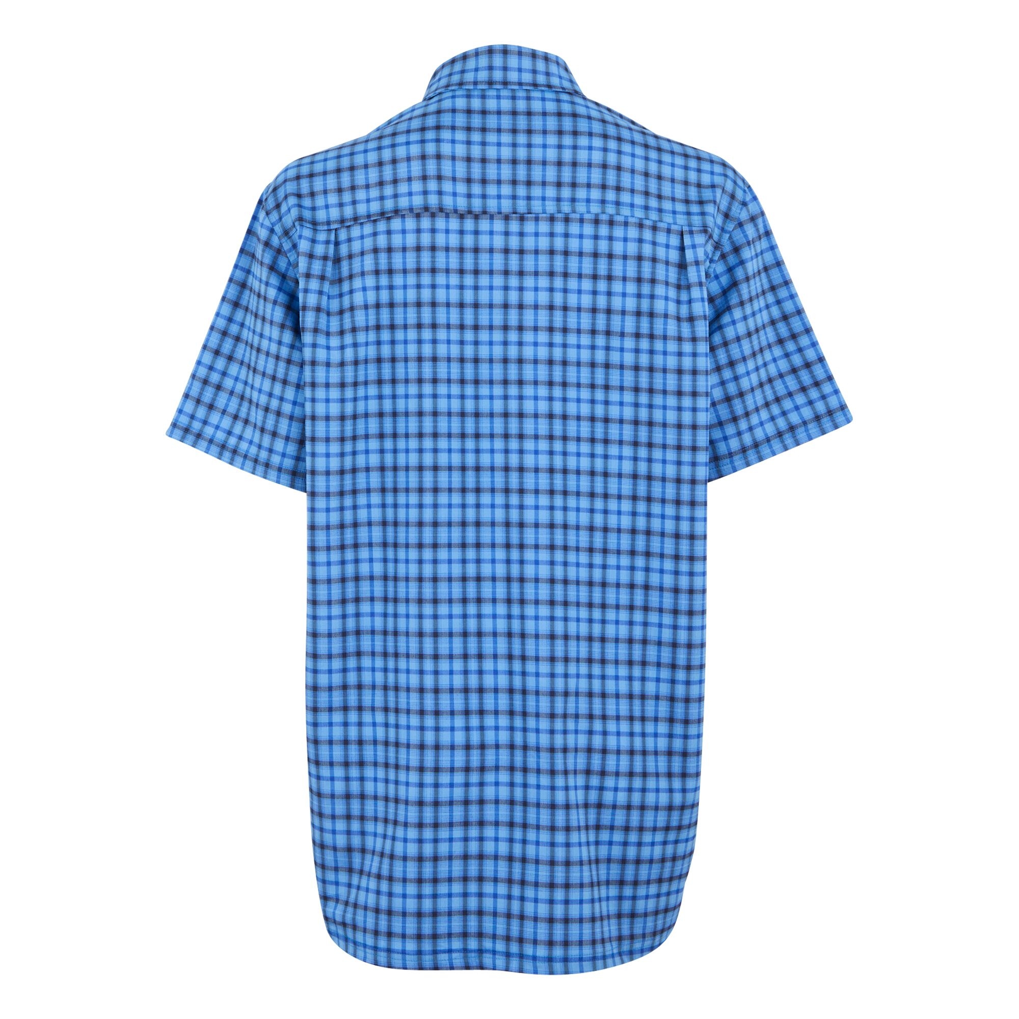 Men's Begarno Short Sleeve Shirt | Moonlight Denim Navy Check