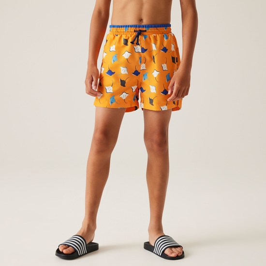 Kids' Skander III Swim Shorts | Bright Marigold Stingray
