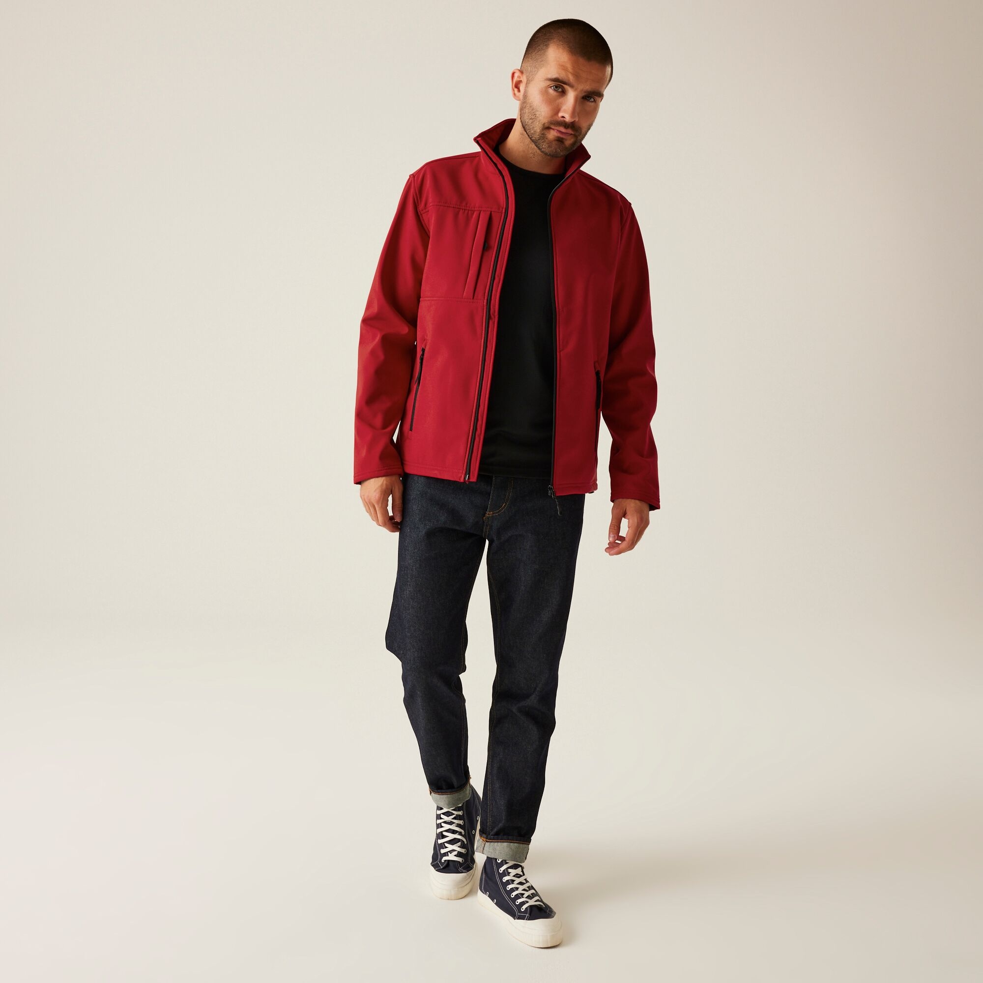 Men's Octagon II Printable 3 Layer Membrane Softshell Jacket | Classic Red Black