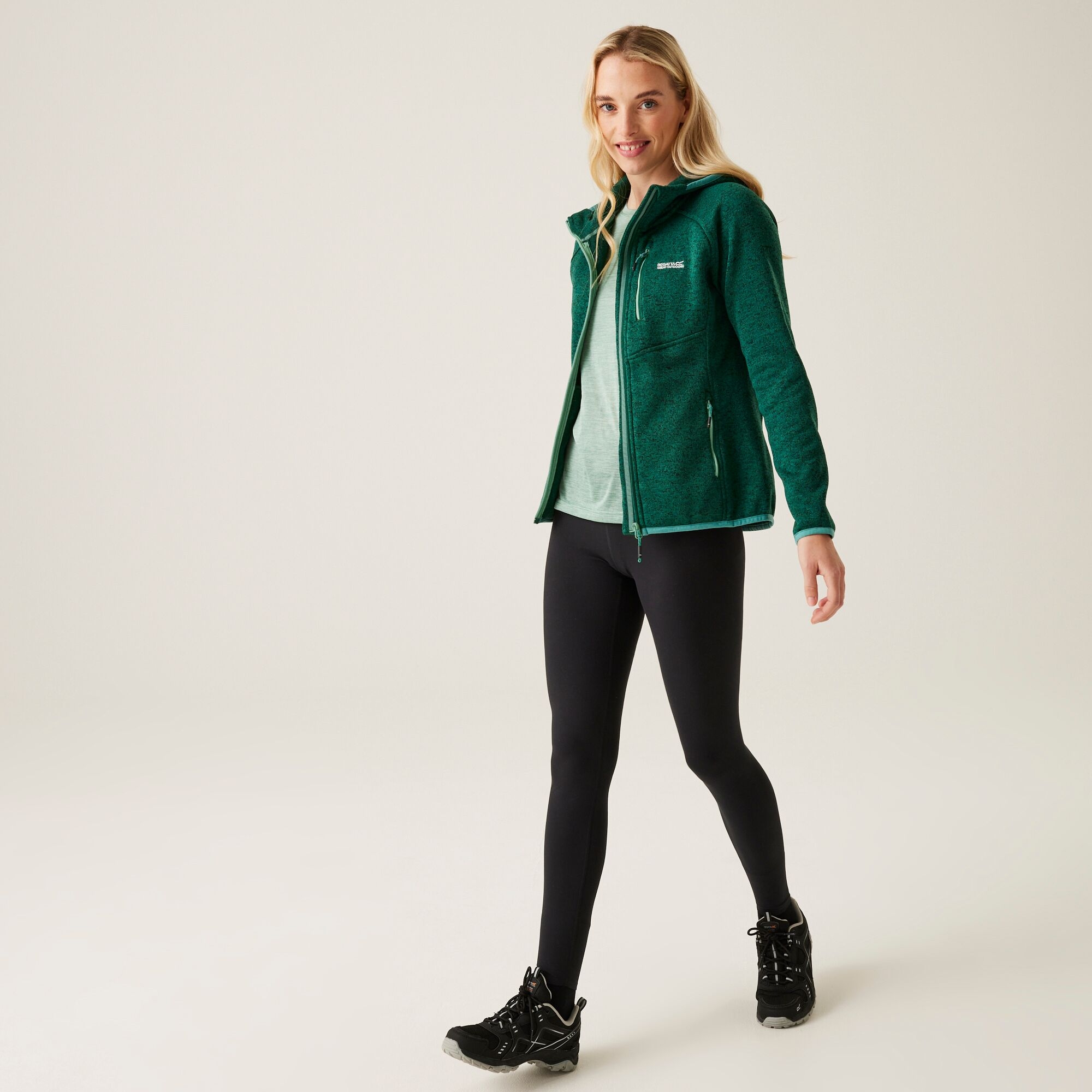 Women's Newhill Hooded Fleece | Rain Forest