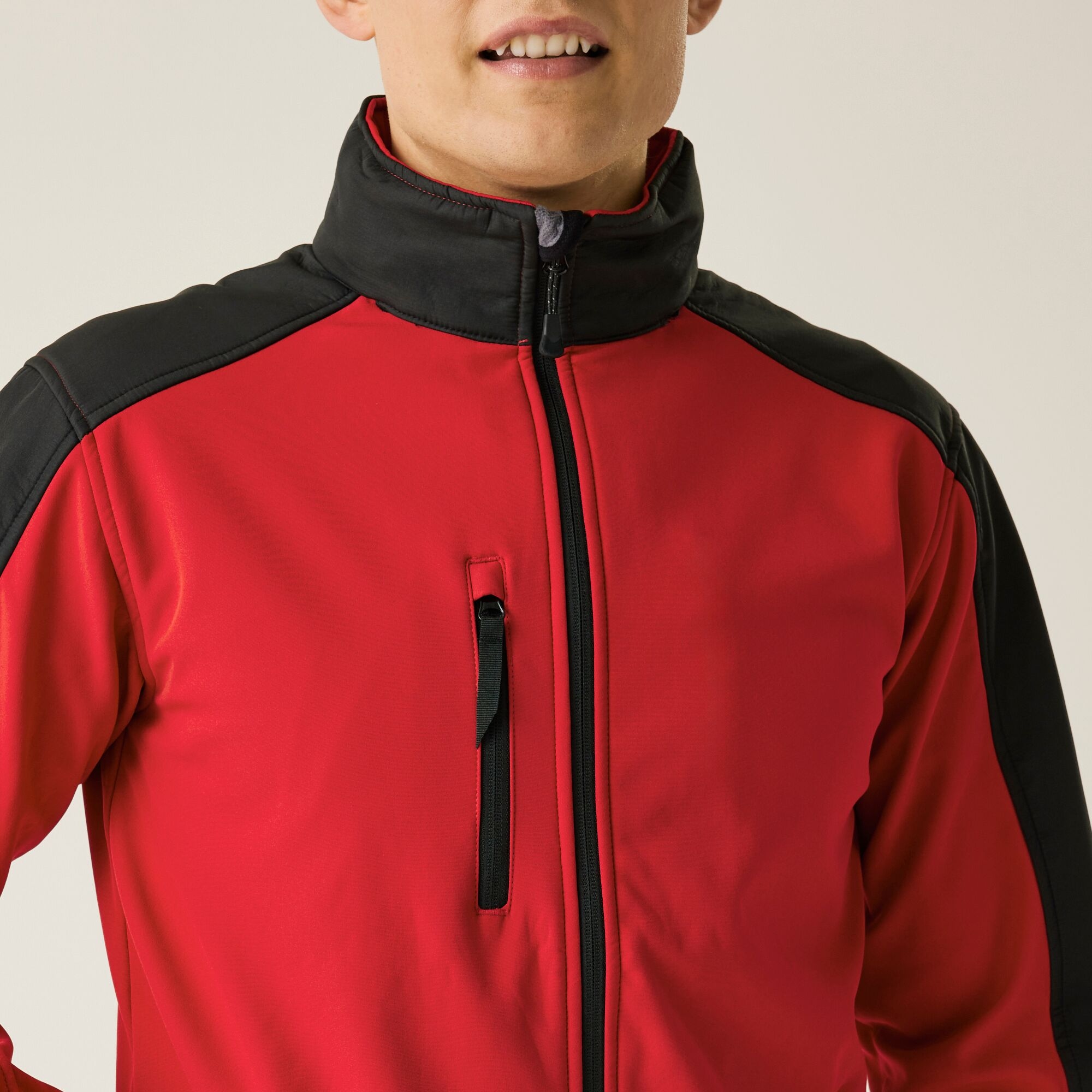 Men's Hydroforce 3 Layer Membrane Hooded Softshell Jacket | Classic Red Black