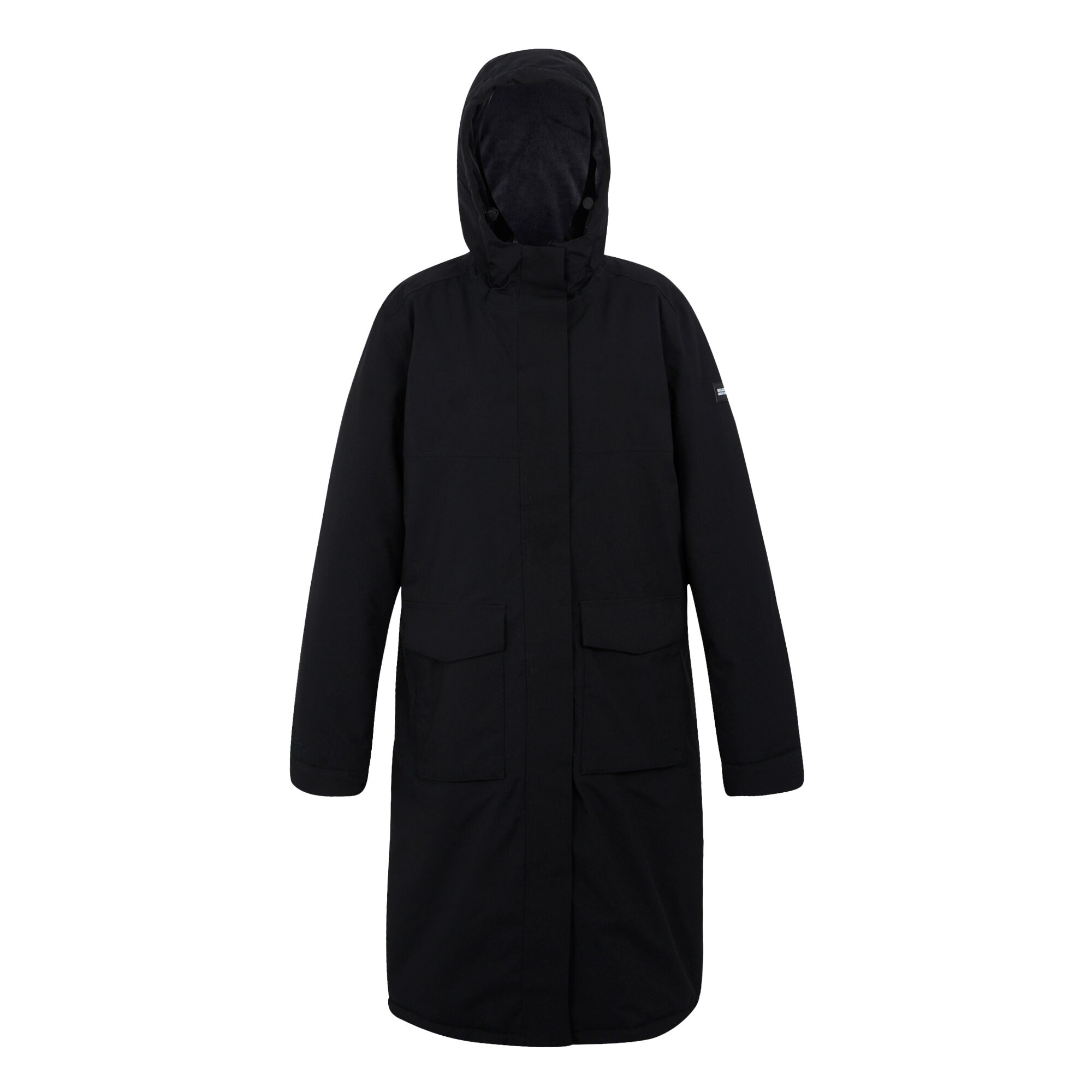 Women's Yarli Waterproof Longline Jacket | Black Dark Grey