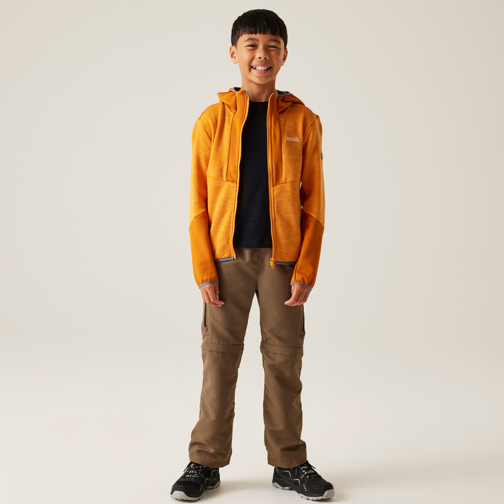 Kids' Dissolver X Full Zip Fleece | Bright Marigold Fox Stormy Weather