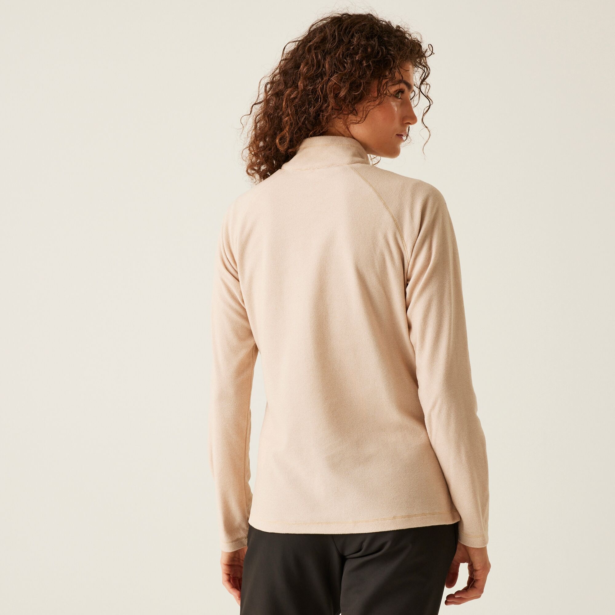 Women's Montes Lightweight Half-Zip Fleece | Warm Taupe Blanc De Blanc