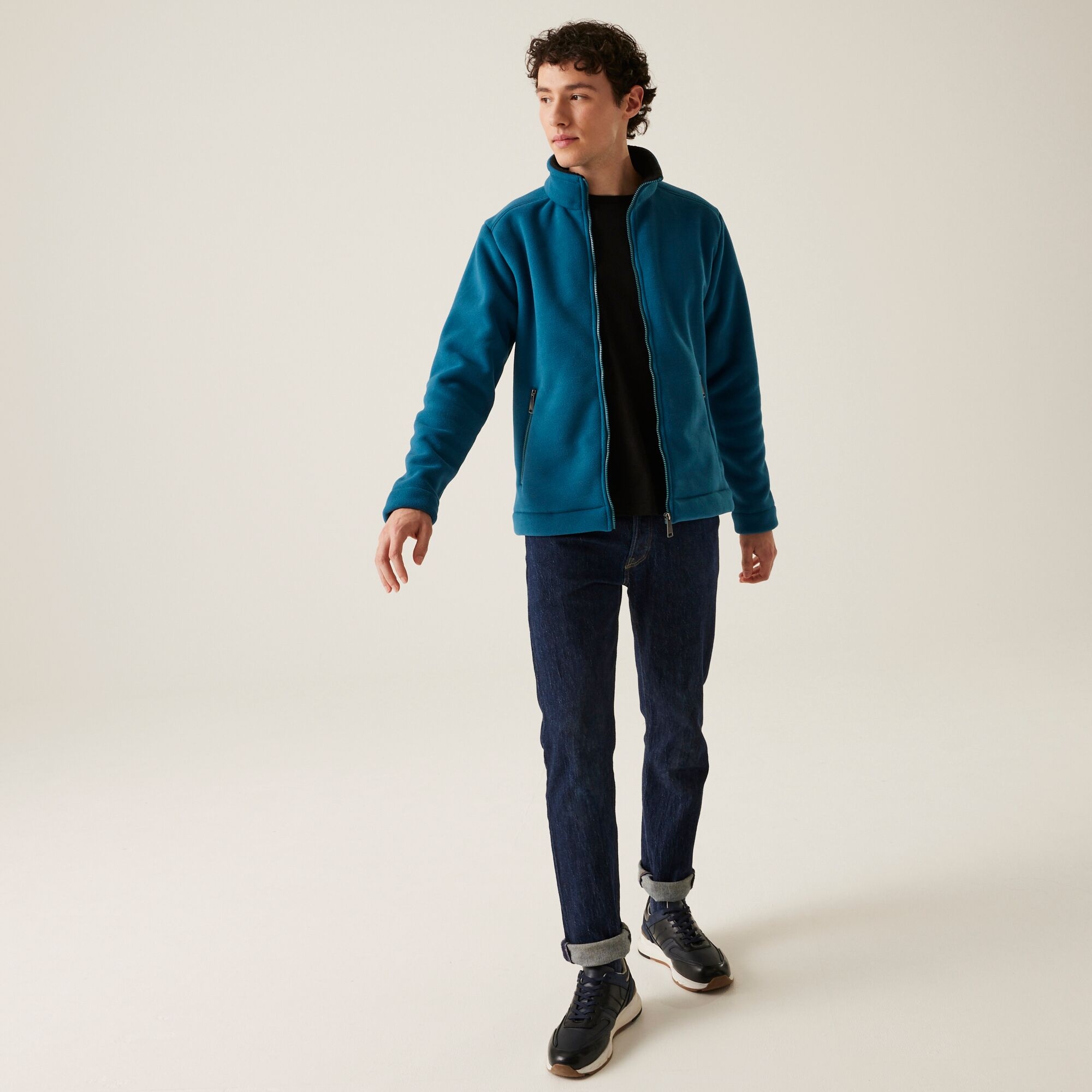 Men's Garrian II Full Zip Fleece | Moroccan Blue Black