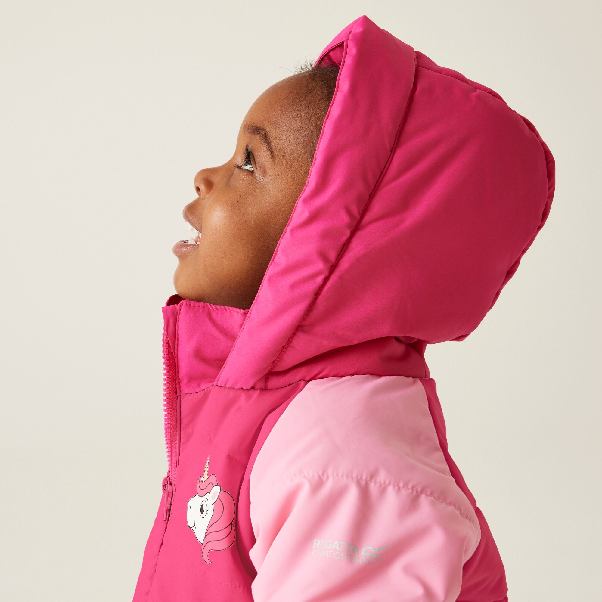 Kids' Animal Quilted Jacket | Luna the Unicorn Sweet Pink