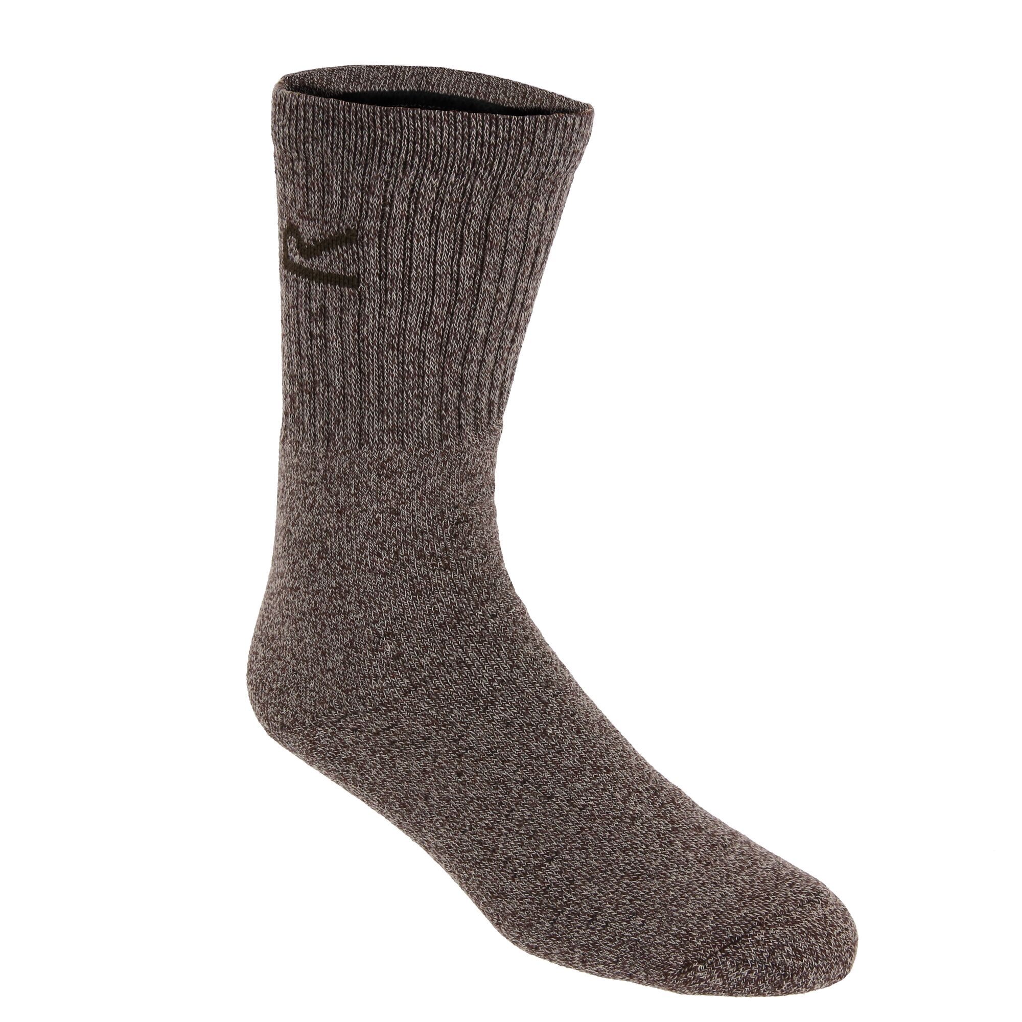 Mens 3 Pack Sock In A Box | Brown Marl
