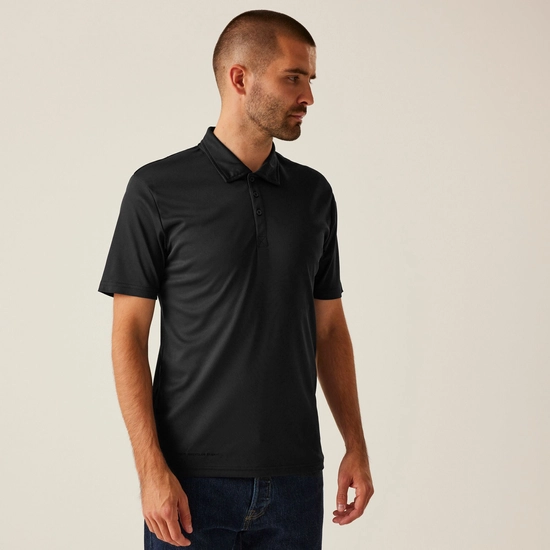 Men's Honestly Made 100% Recycled Polo Shirt | Black