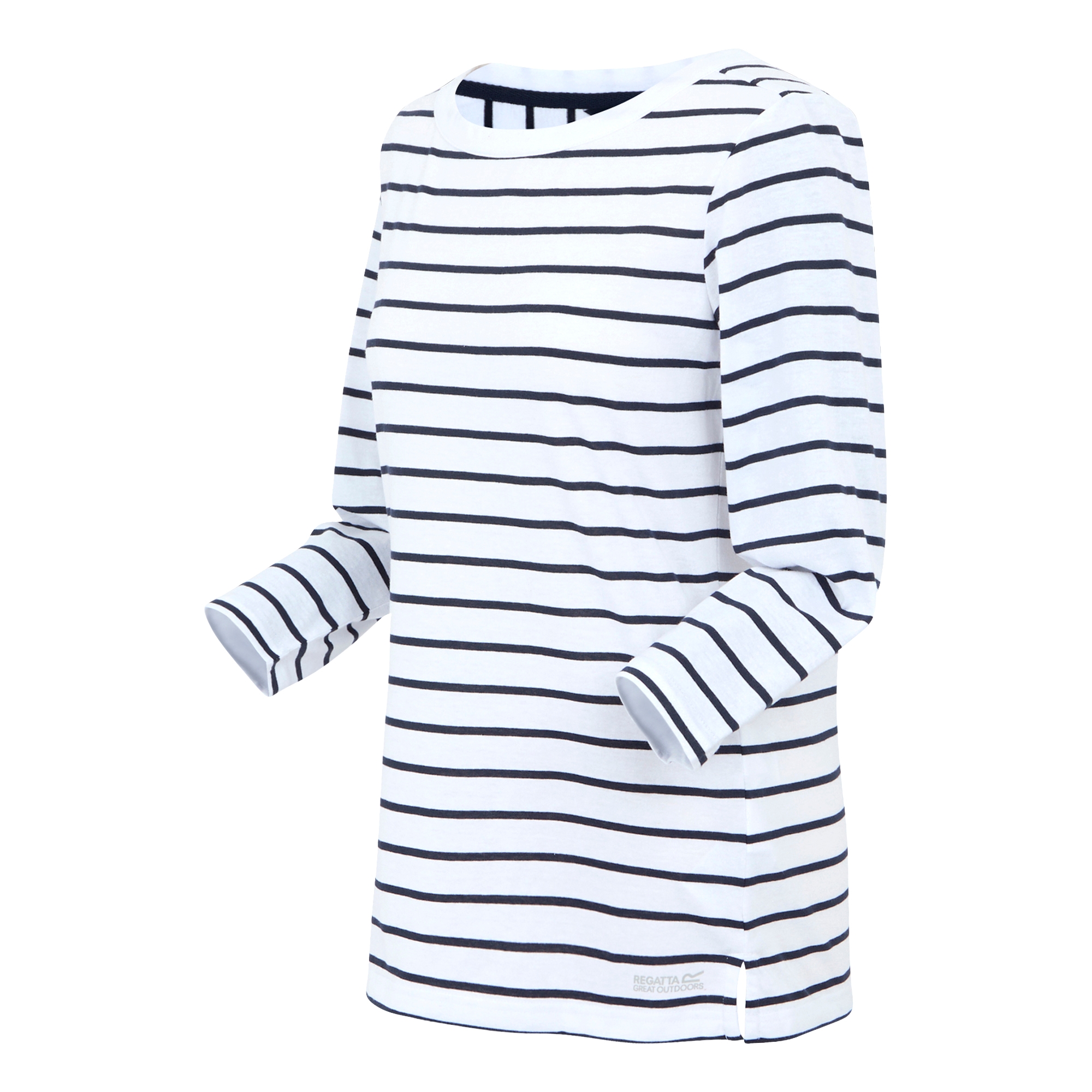 Women's Bayletta II 3/4 Sleeve Top  | White Navy Stripe