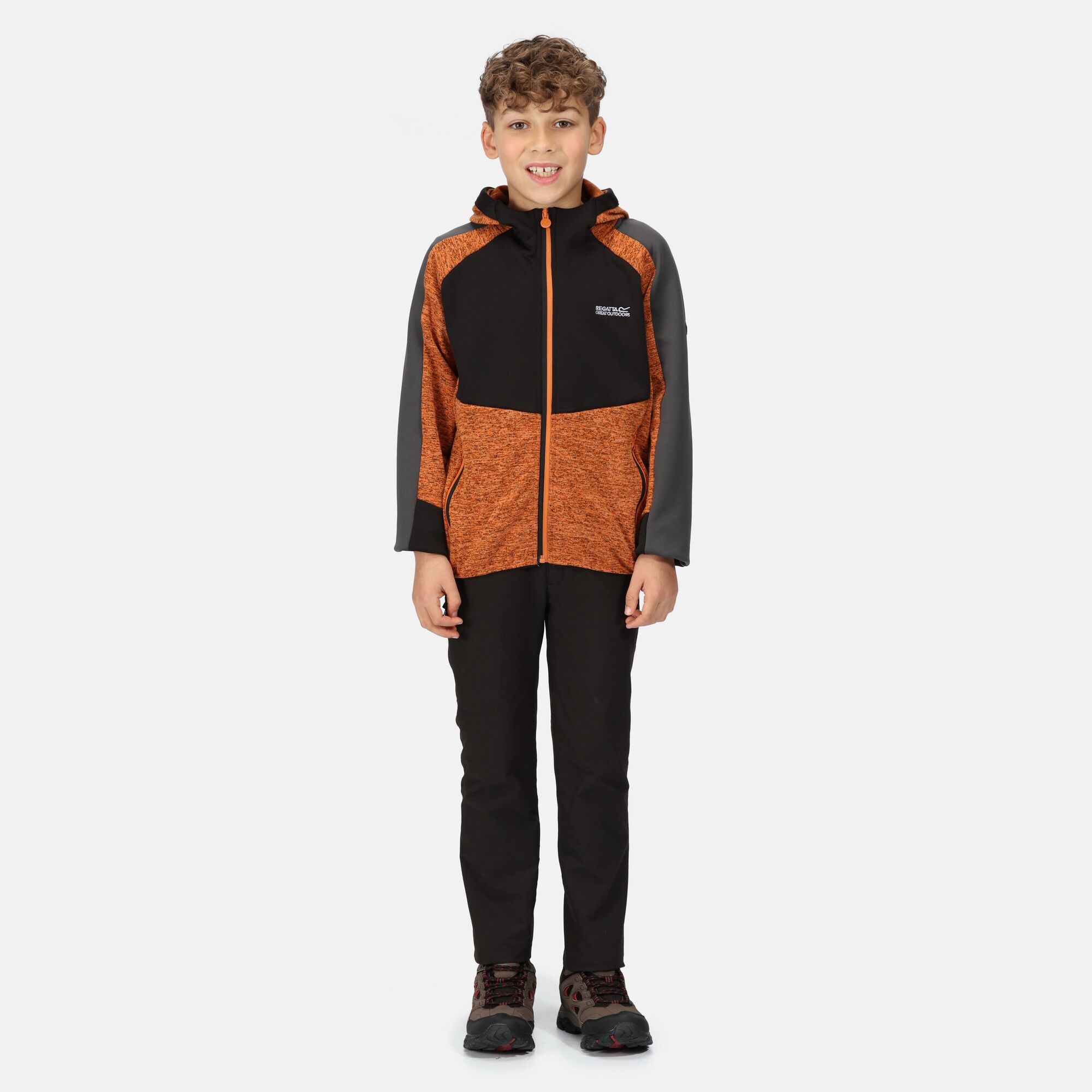 Kids' Dissolver VI Marl Knit Fleece | Autumn Maple Black Dark Grey