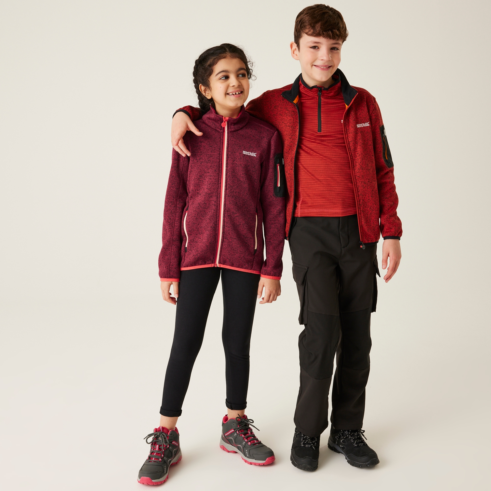 Kids' Newhill Full Zip Fleece | Rumba Red Red Sky