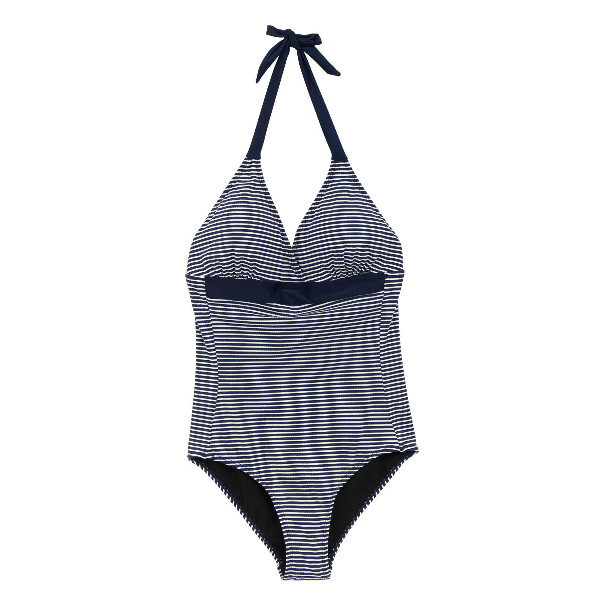 Women's Flavia II Swimsuit | Navy White Seeksucker Stripe