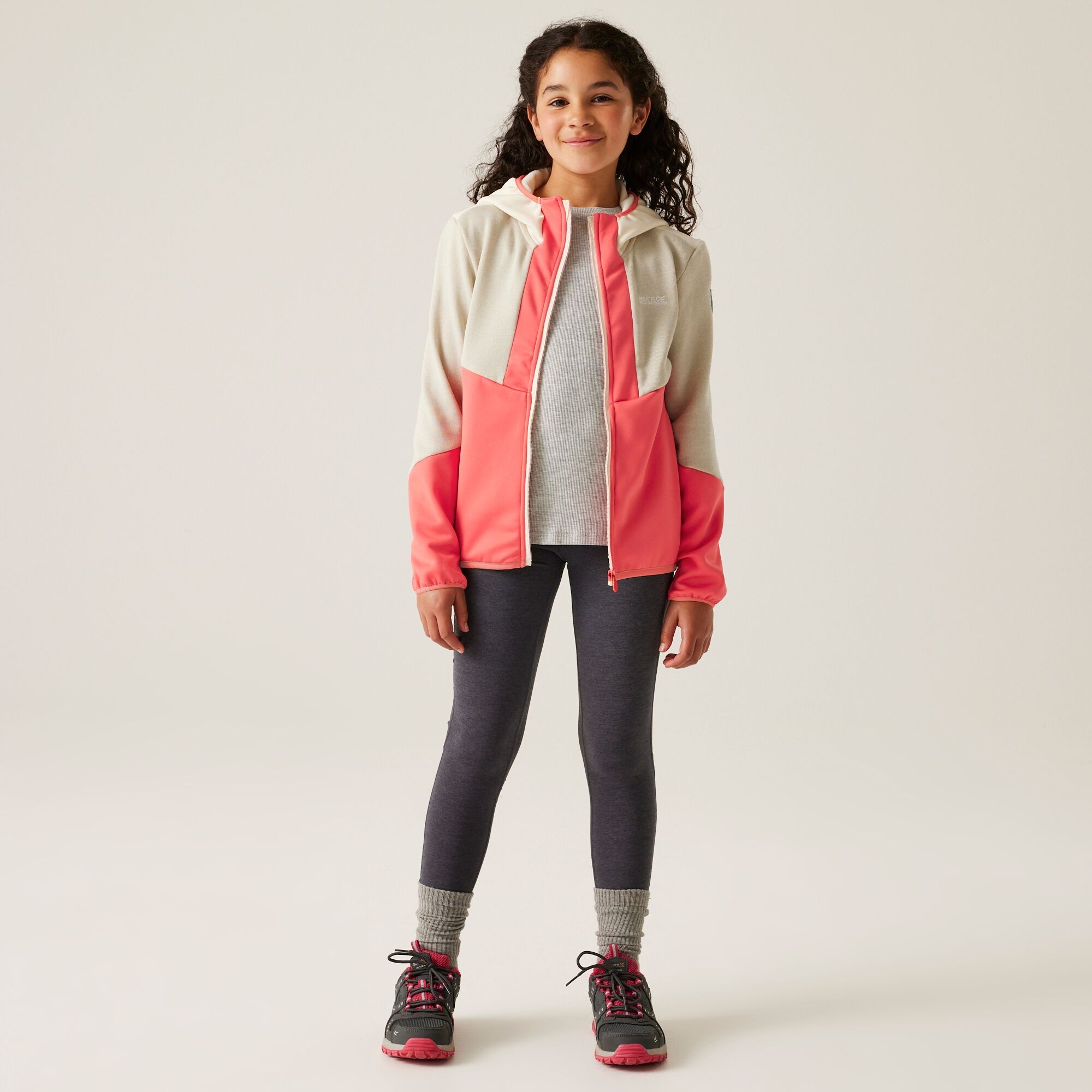 Kids' Dissolver X Full Zip Fleece | Peach Bloom Light Vanilla
