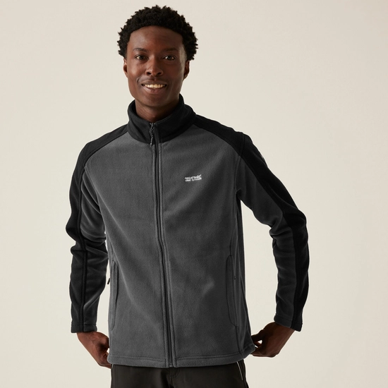 Men's Hedman II Heavyweight Full Zip Fleece | Black Black