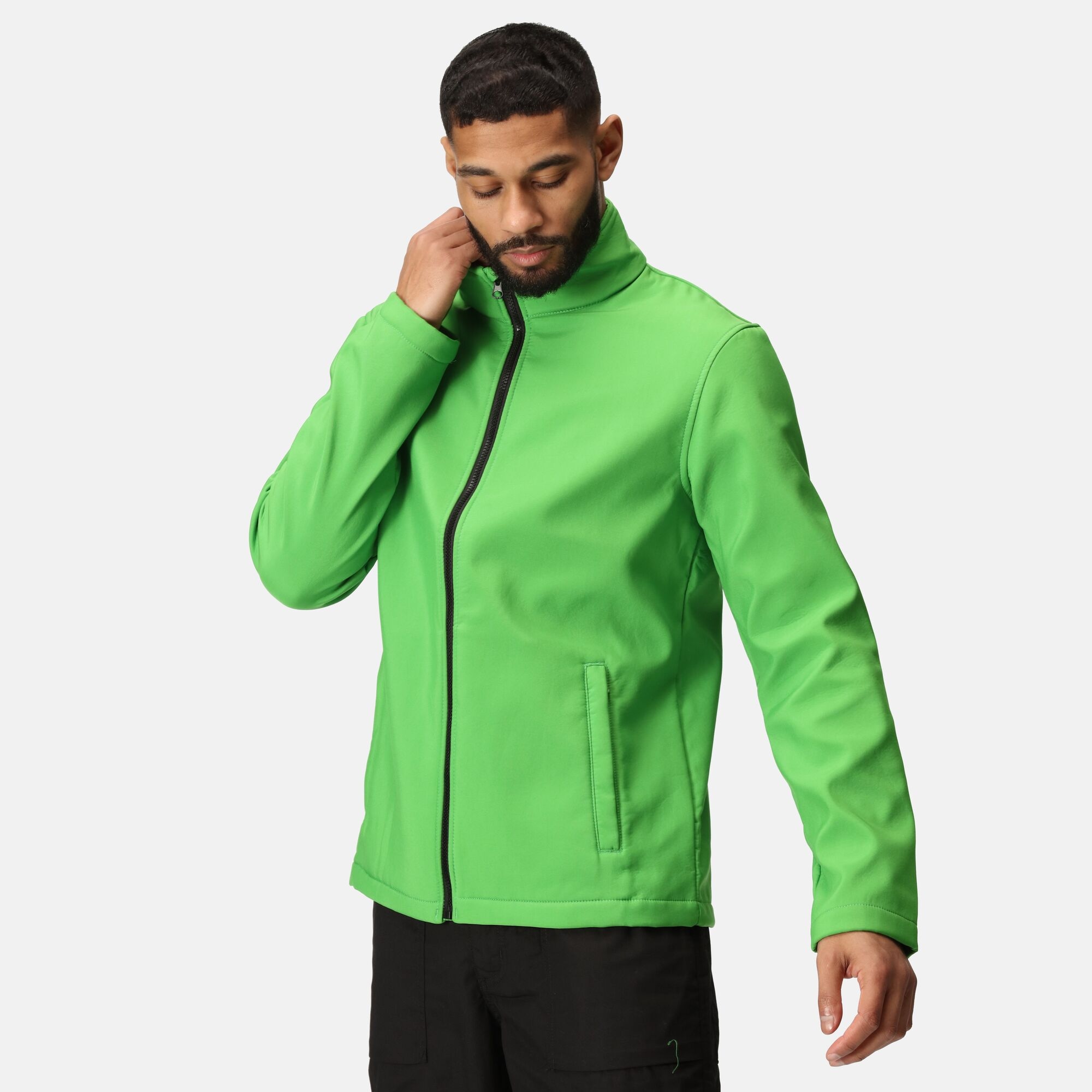 Men's Ablaze Printable Softshell Jacket | Extreme Green Black