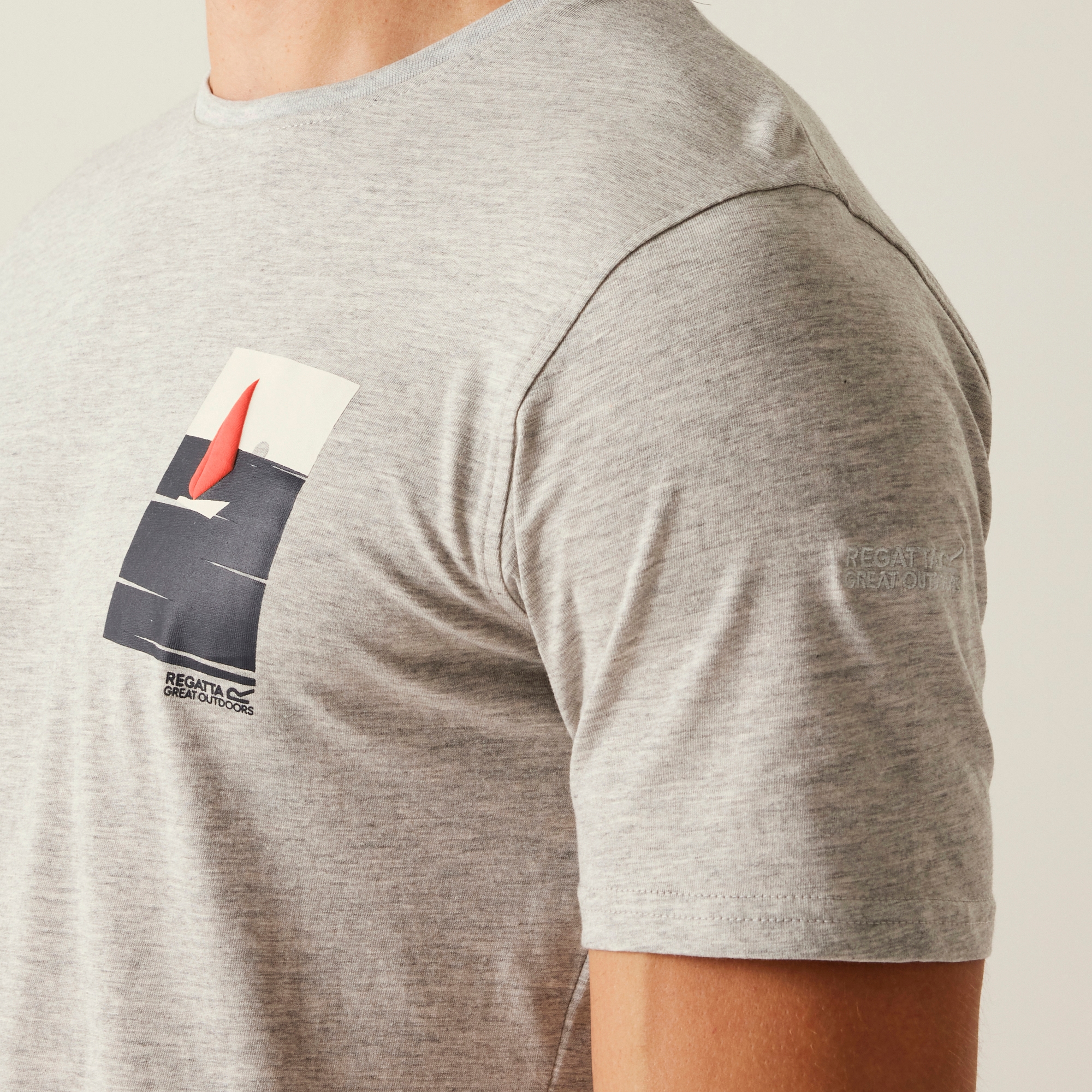 Men's Cline IX T-Shirt | Grey Marl Boat