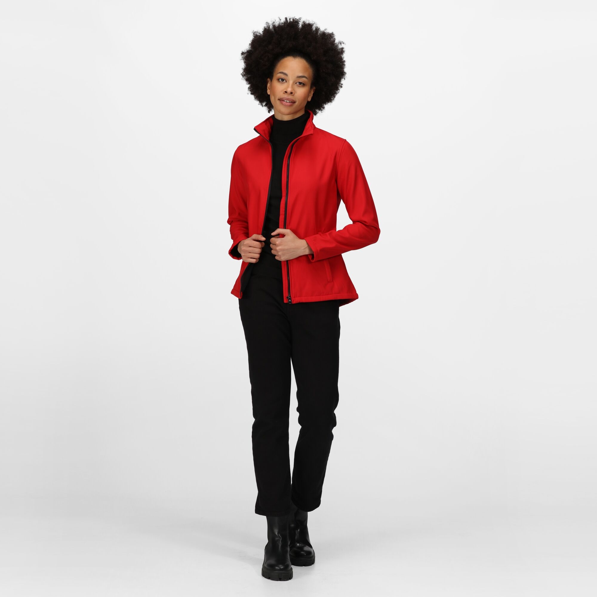 Women's Ablaze Printable Softshell Jacket | Classic Red Black