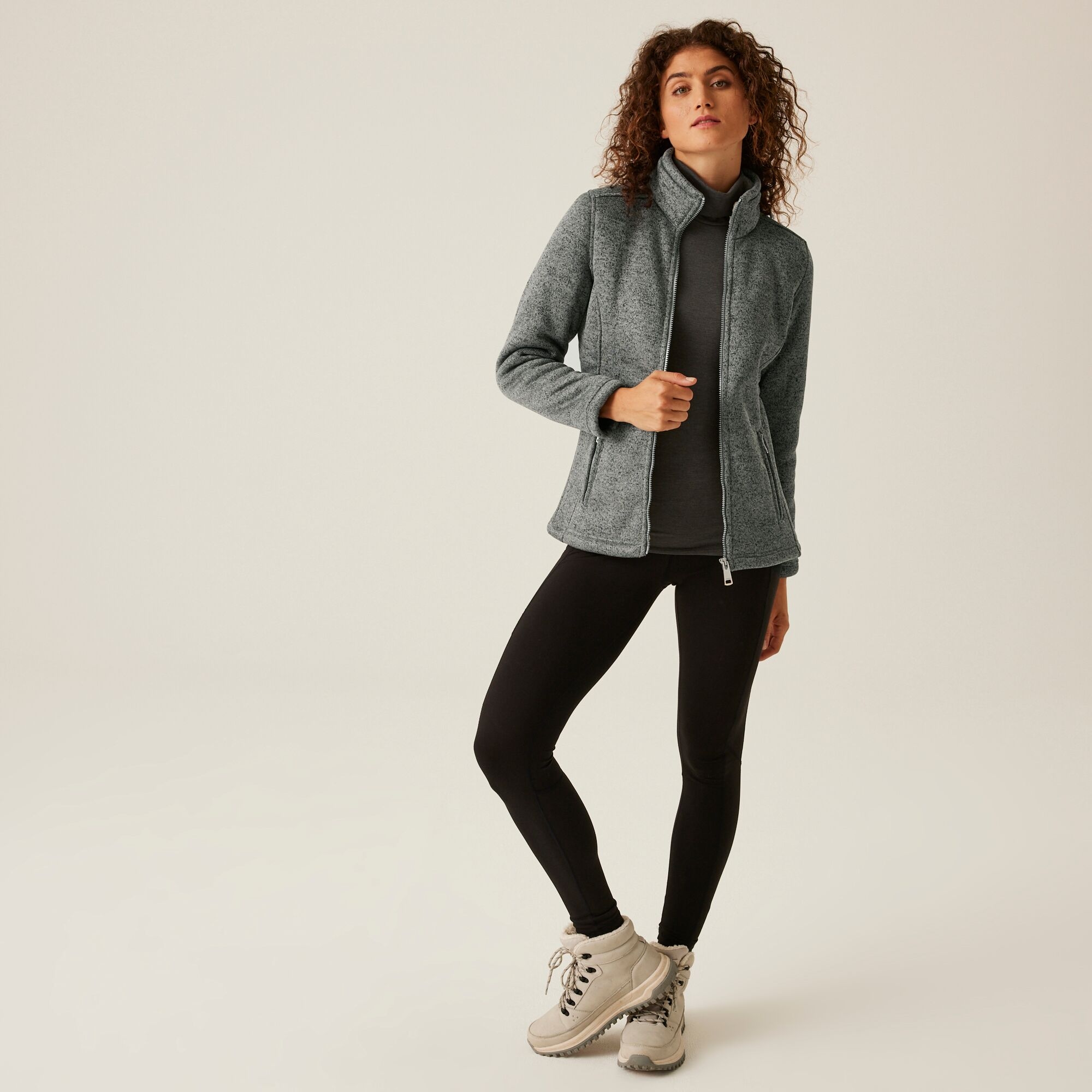 Women's Razia II Full Zip Bonded Fleece | Storm Grey