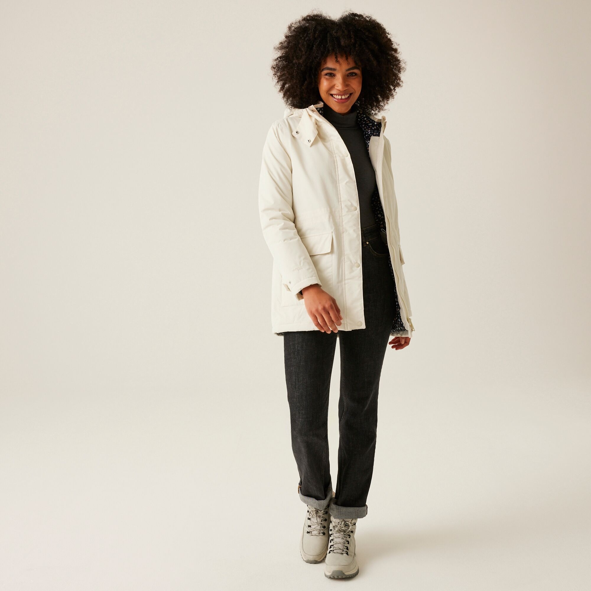 Women's Mireya Waterproof Insulated Jacket | Light Vanilla Spot Print