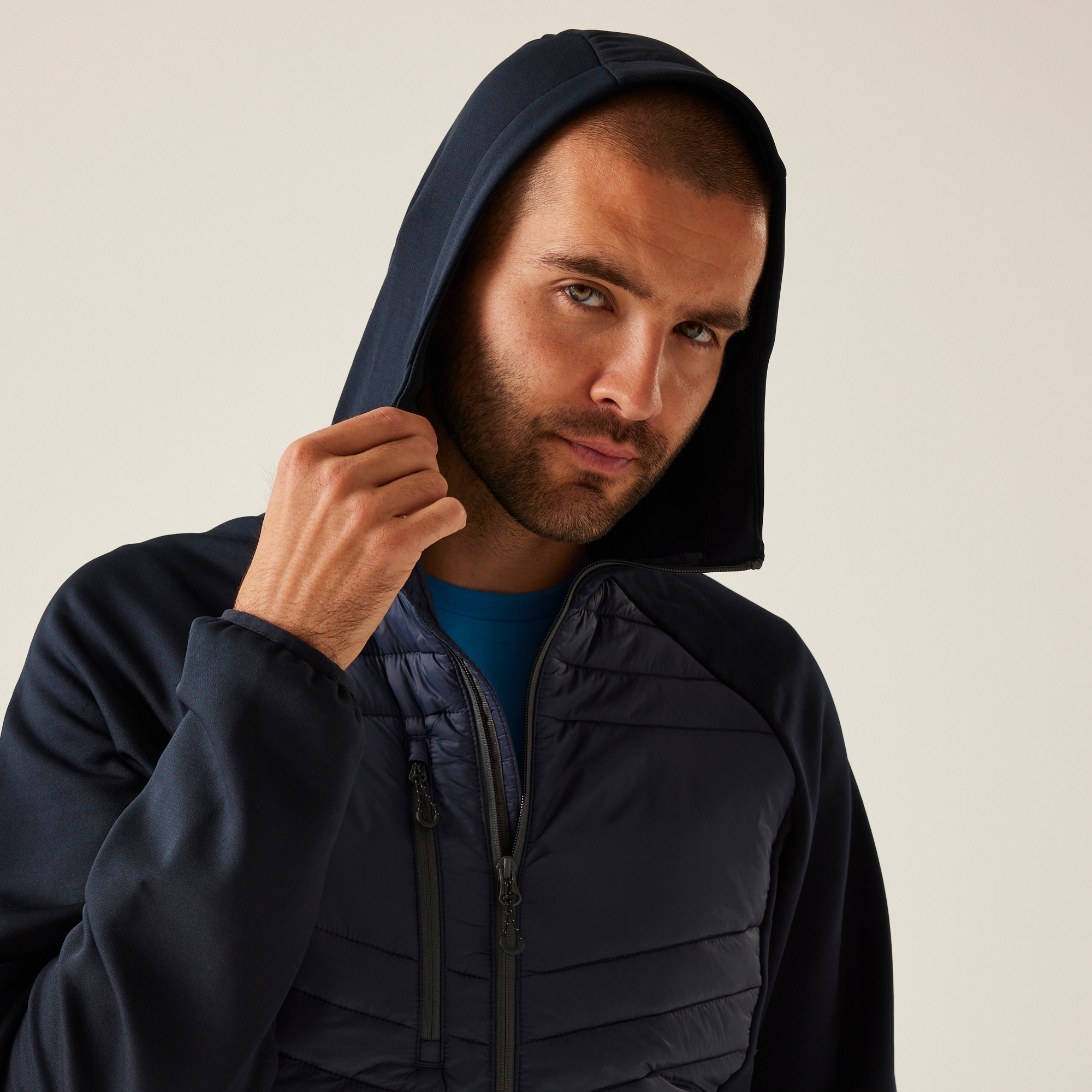 Men's Navigate Hybrid Jacket | Navy Seal Grey