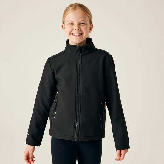 Kids' Ablaze 2-Layer Softshell | Black Classic Red