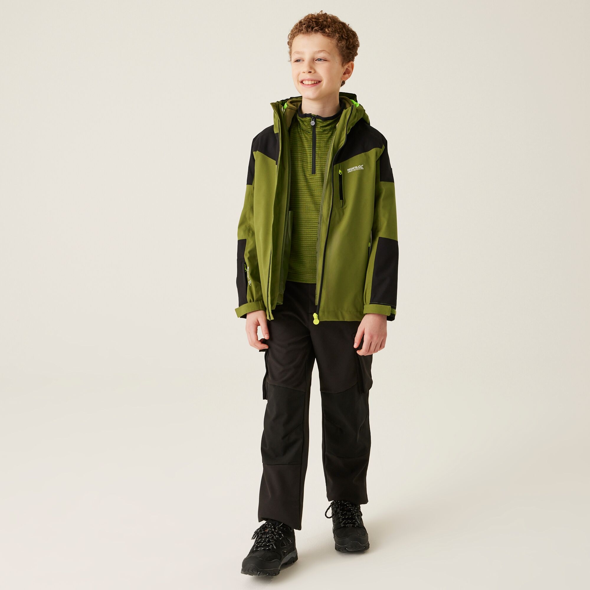 Boys Trekktain 3-in-1 Jacket | Nephrite Green Black