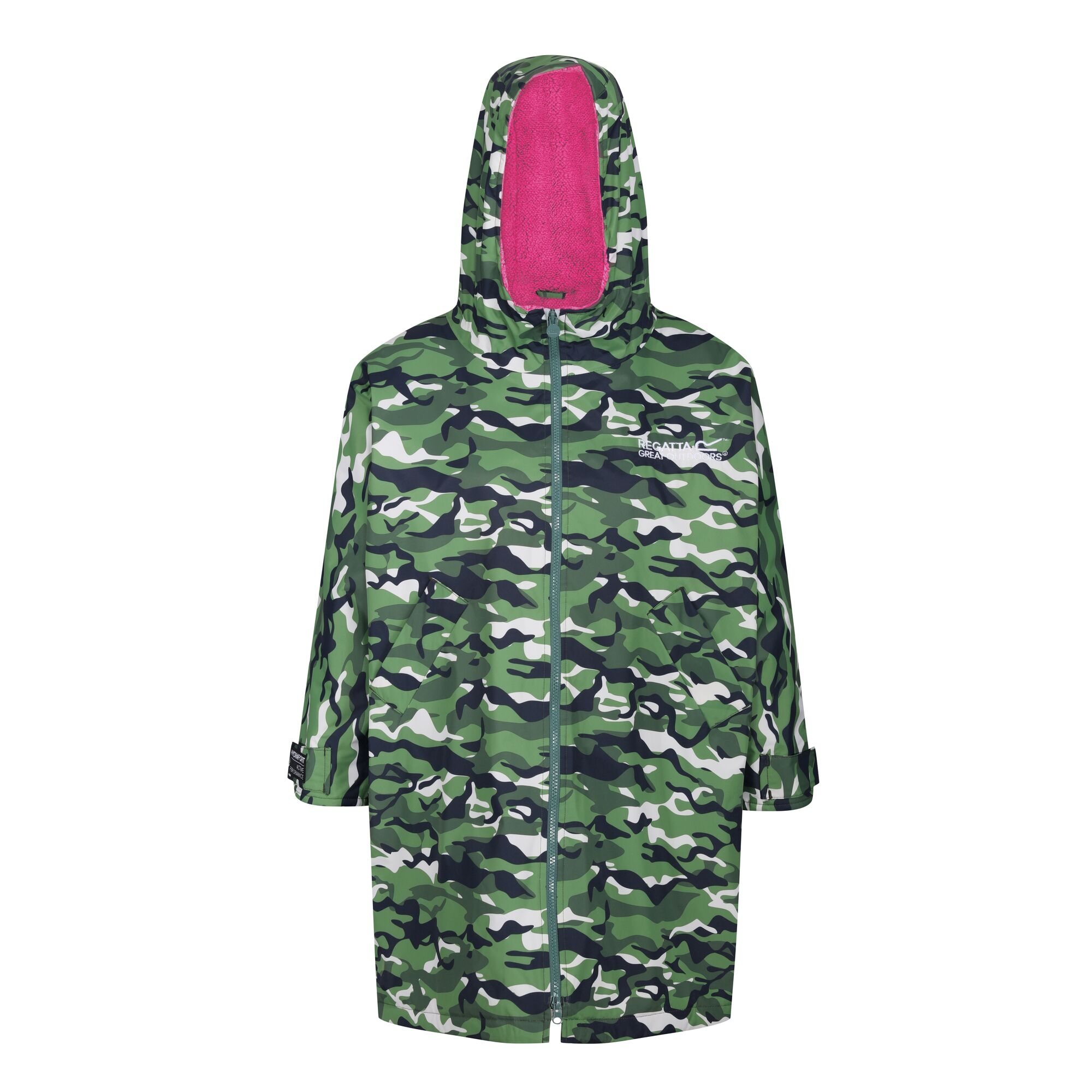 Junior Waterproof Changing Robe | Cactus Camouflage
