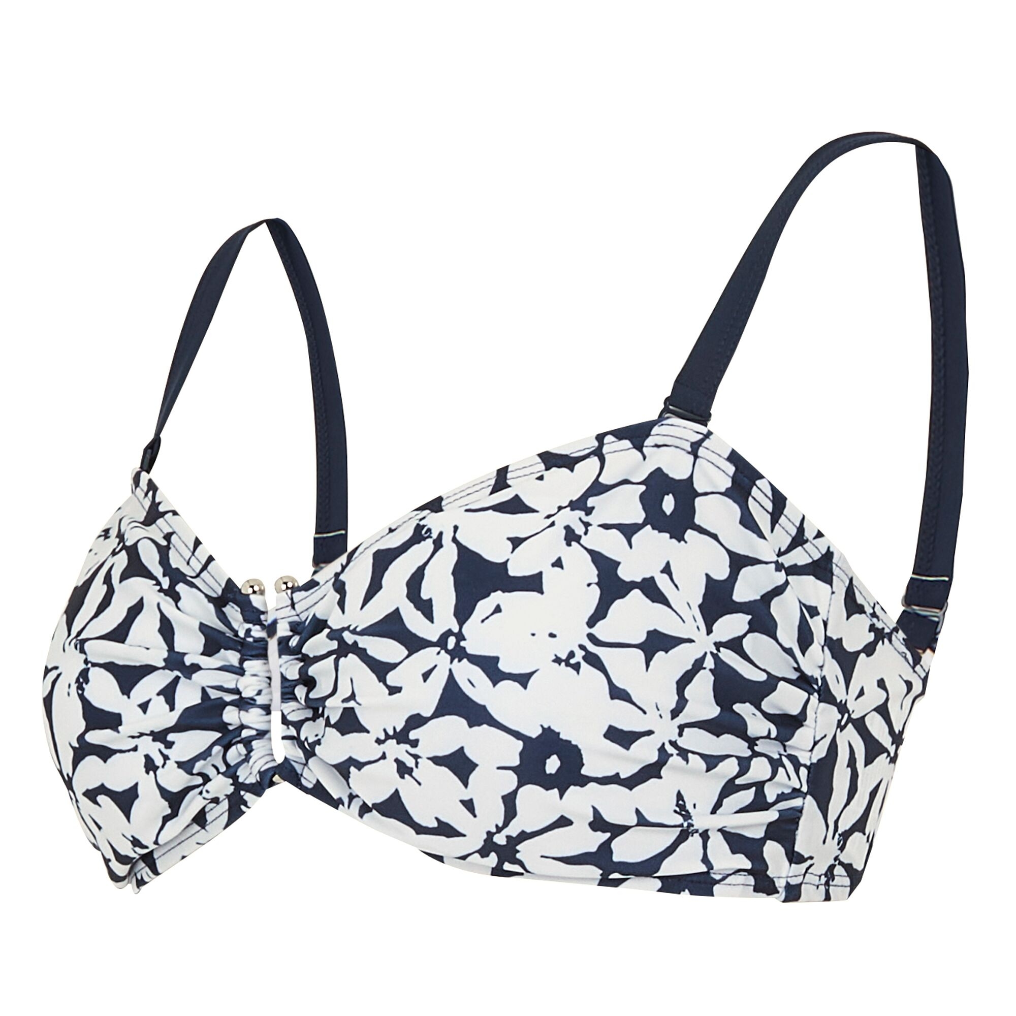Women's Aceana III Bikini Top | Navy White Large Floral