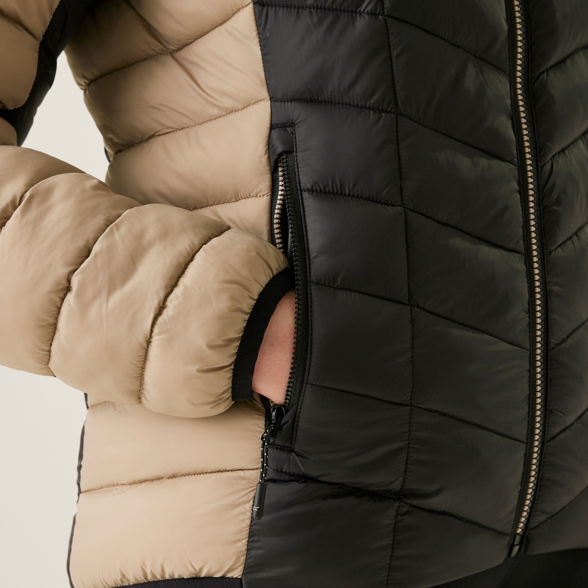 Women's Dalent Quilted Jacket | Warm Taupe Black