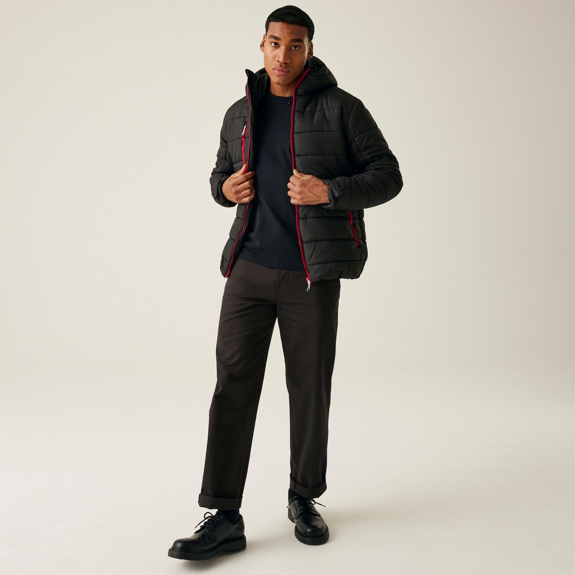 Men's Navigate Thermal Jacket | Black Classic Red
