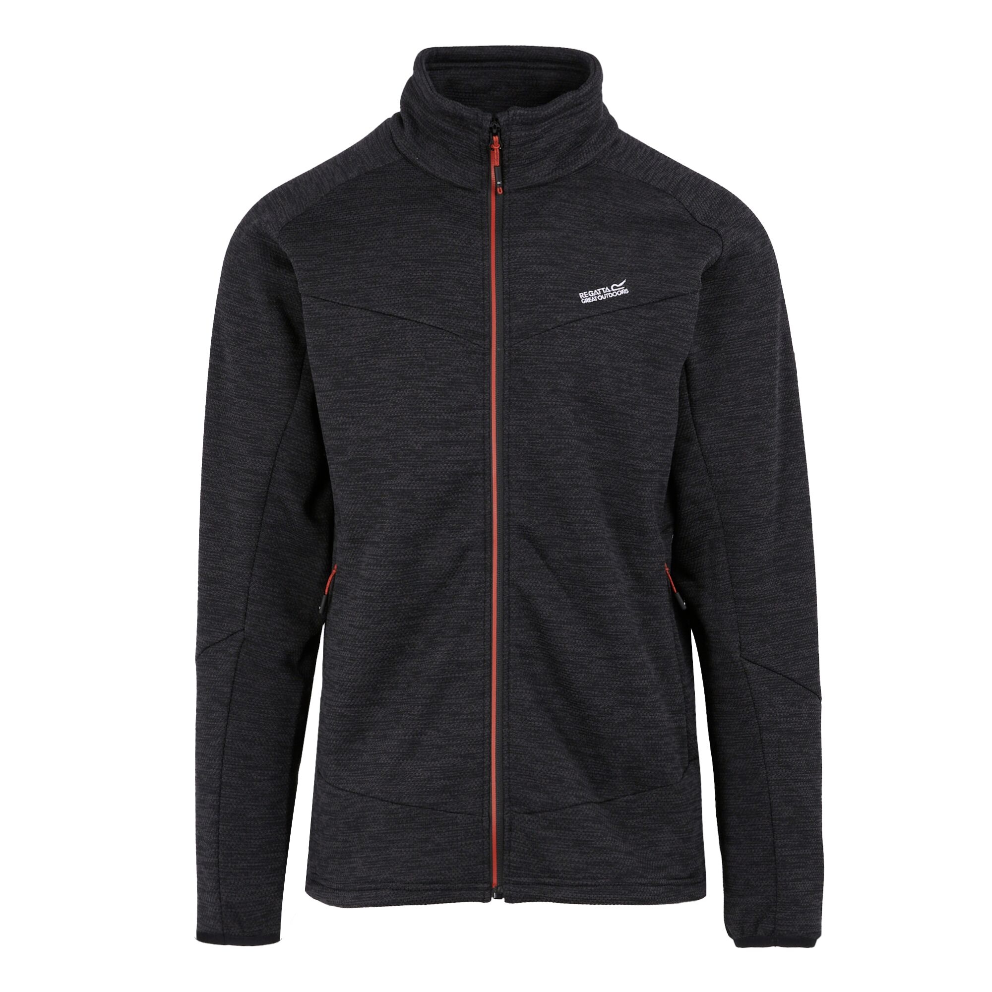 Men's Rivake Full Zip Fleece | Black Red Ochre
