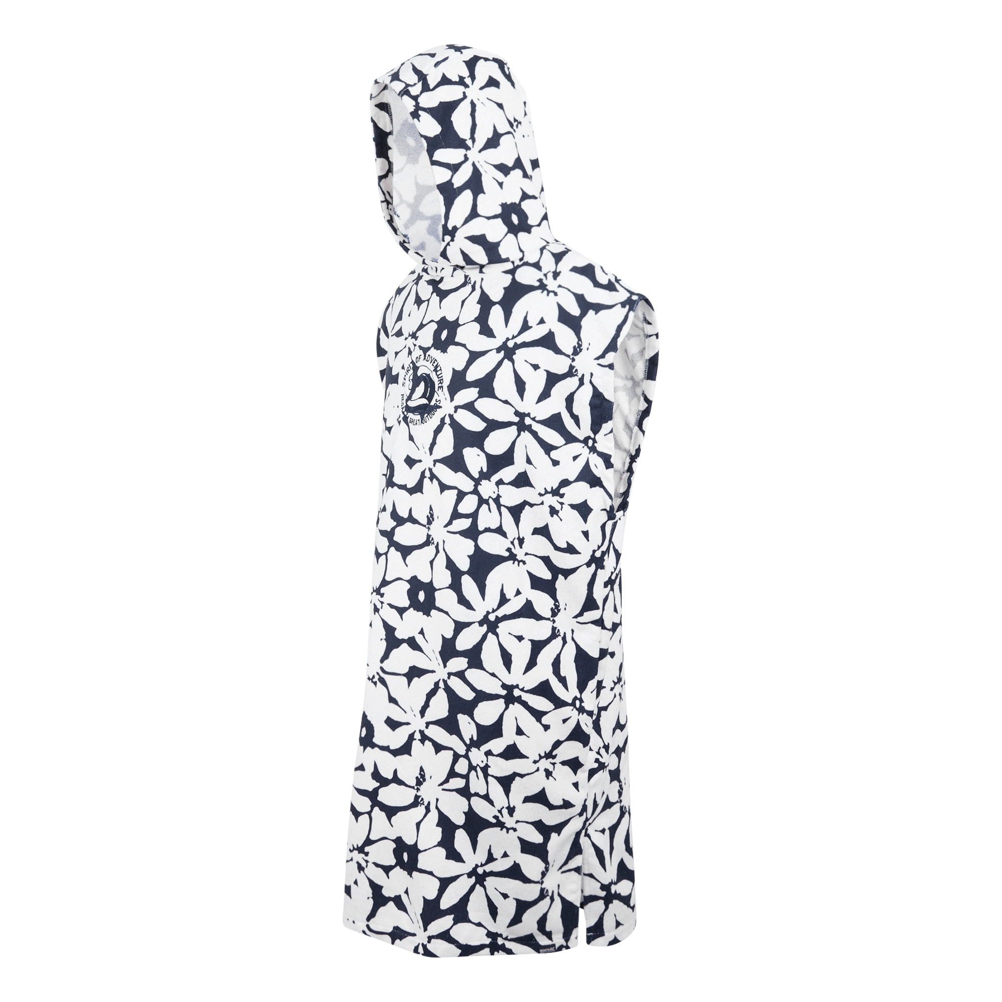 Adult's Towel Robe | Navy White Large Floral