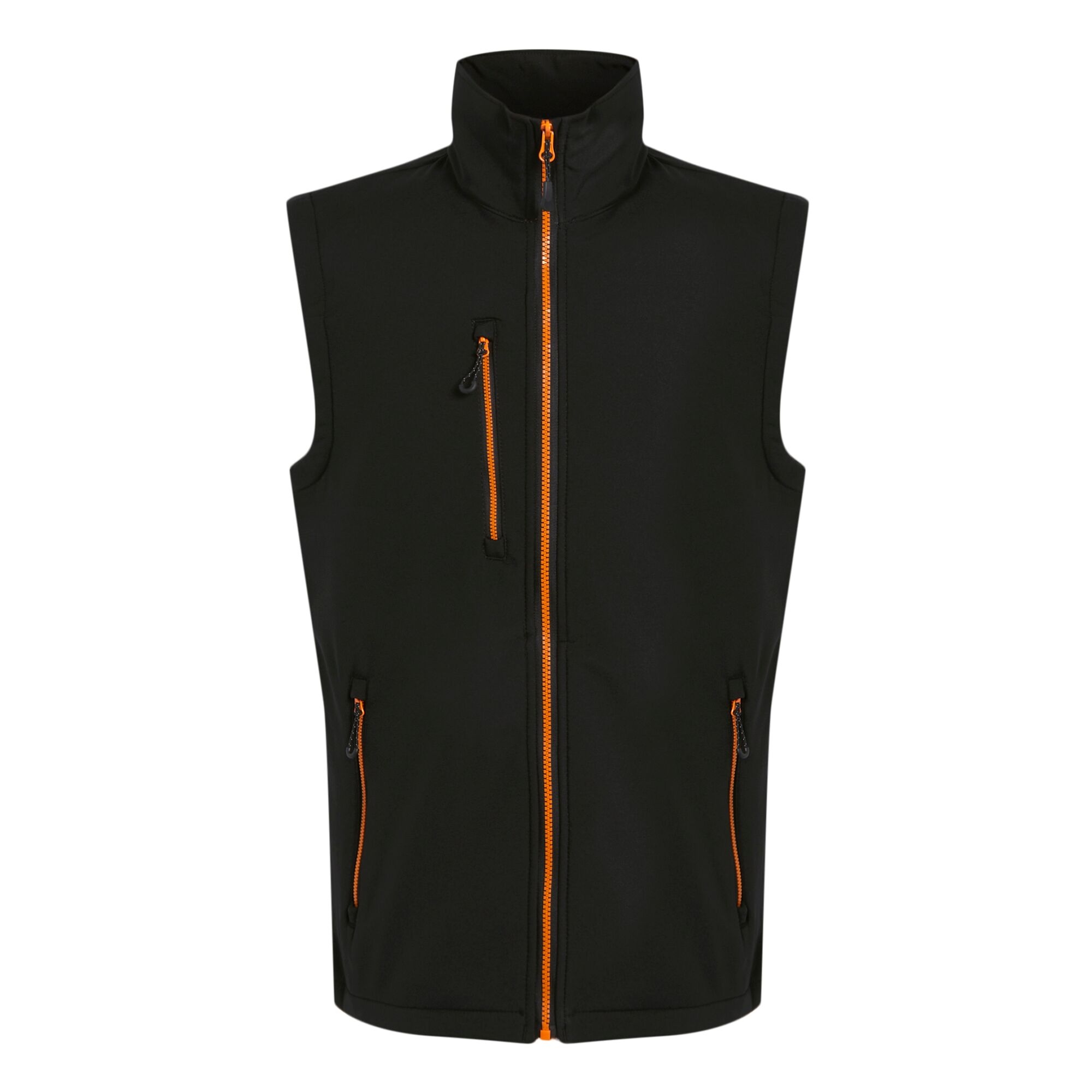 Men's Navigate 2 Layer Softshell Bodywarmer | Black Orange Pop