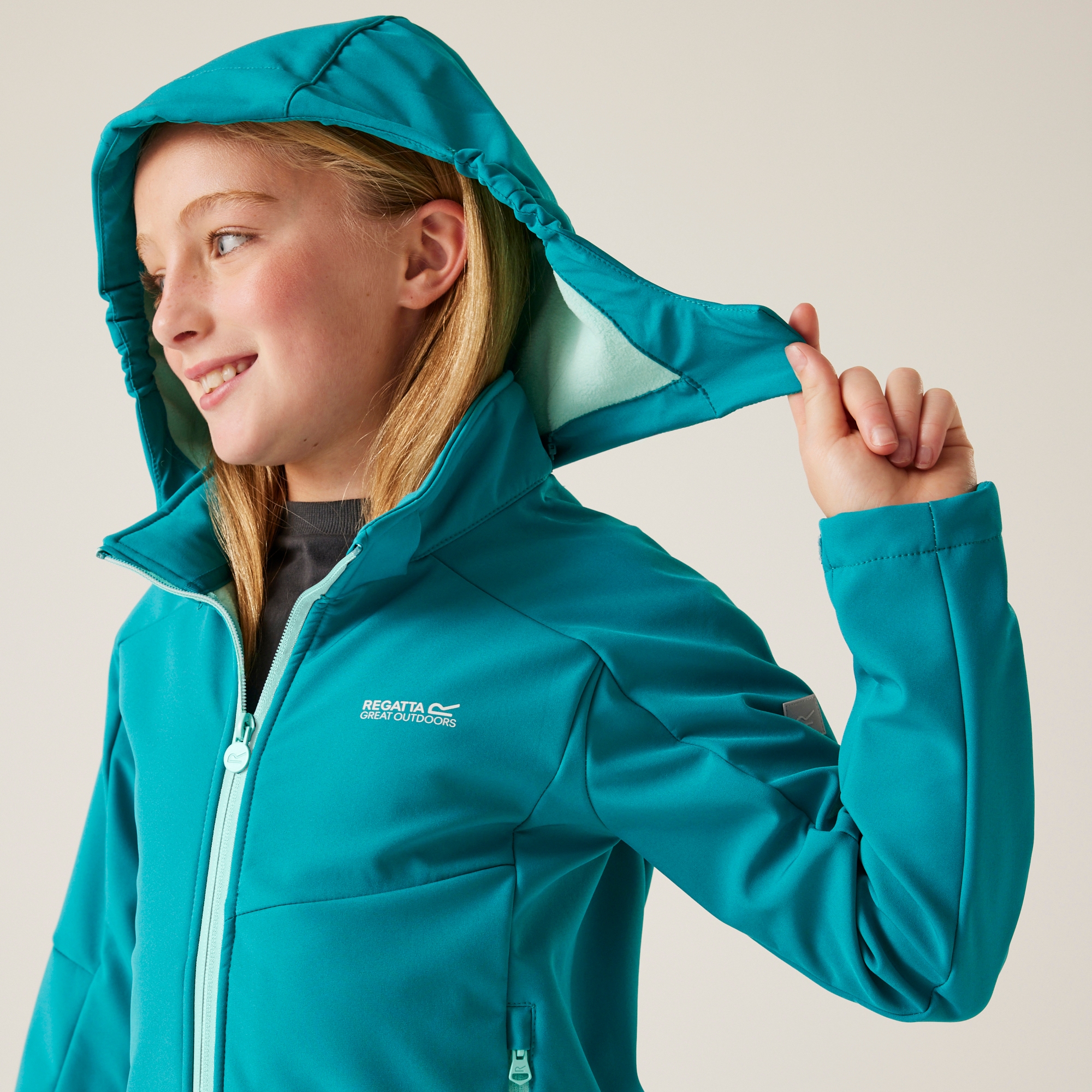 Kids' Acidity VIII Softshell Jacket | Exotic Plume Aruba Blue